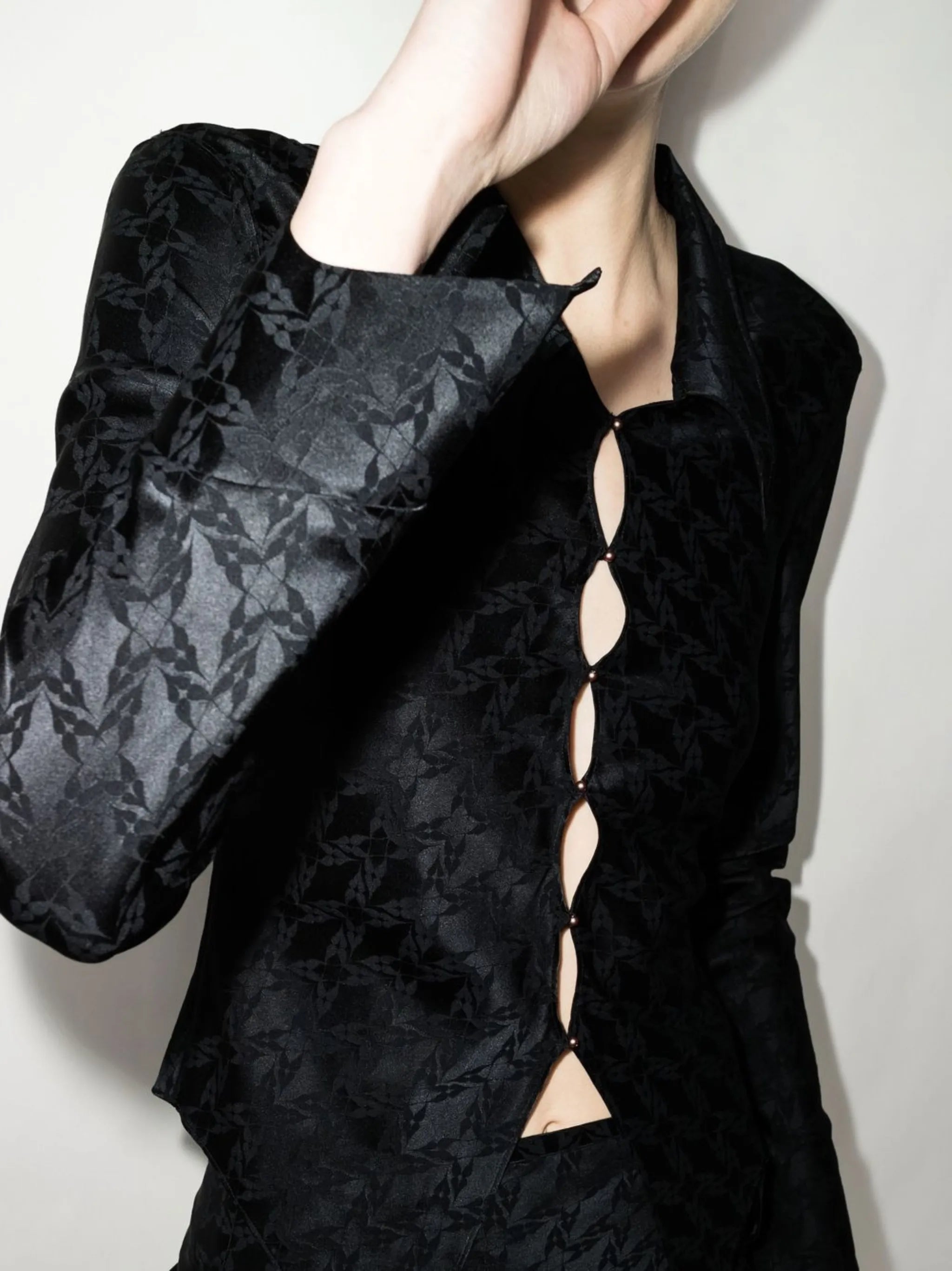 patterned fitted jacket