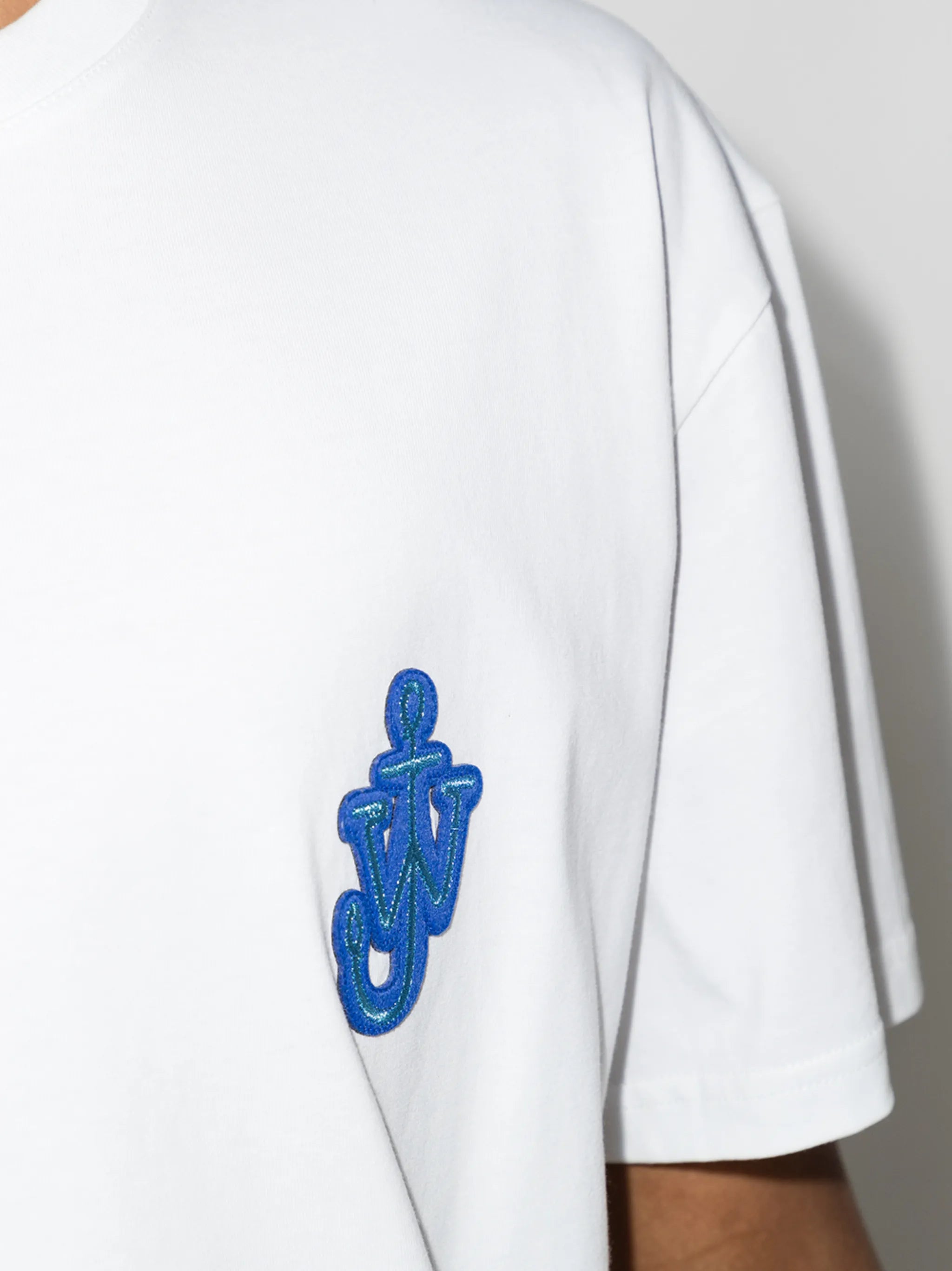 Anchor-patch cotton T-shirt