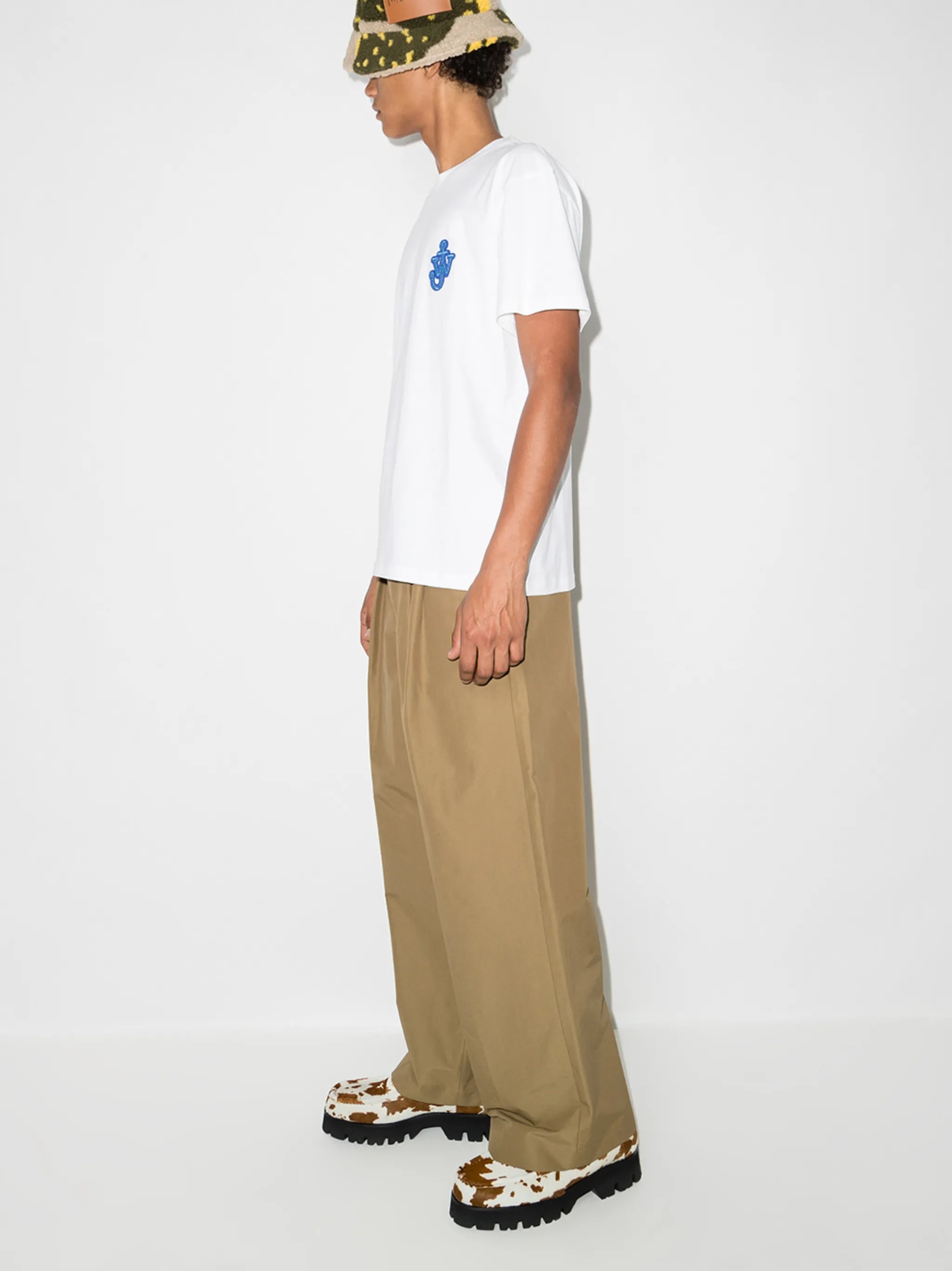 Anchor-patch cotton T-shirt