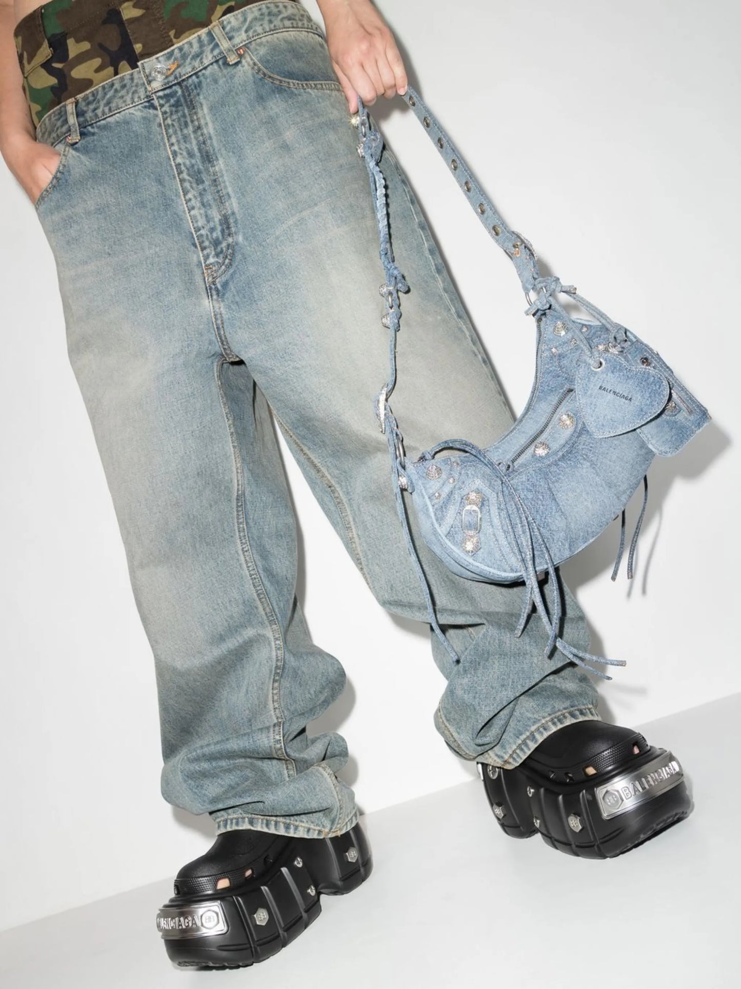 small Le Cagole denim shoulder bag