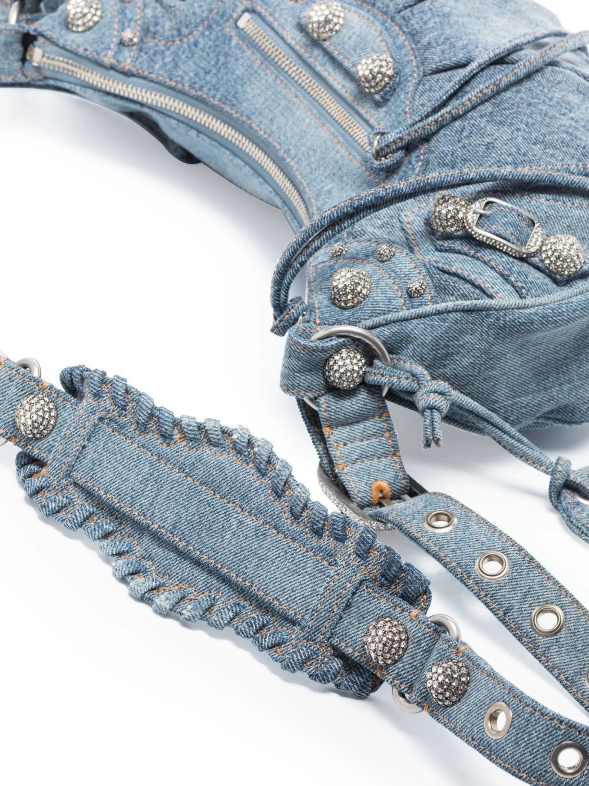 small Le Cagole denim shoulder bag