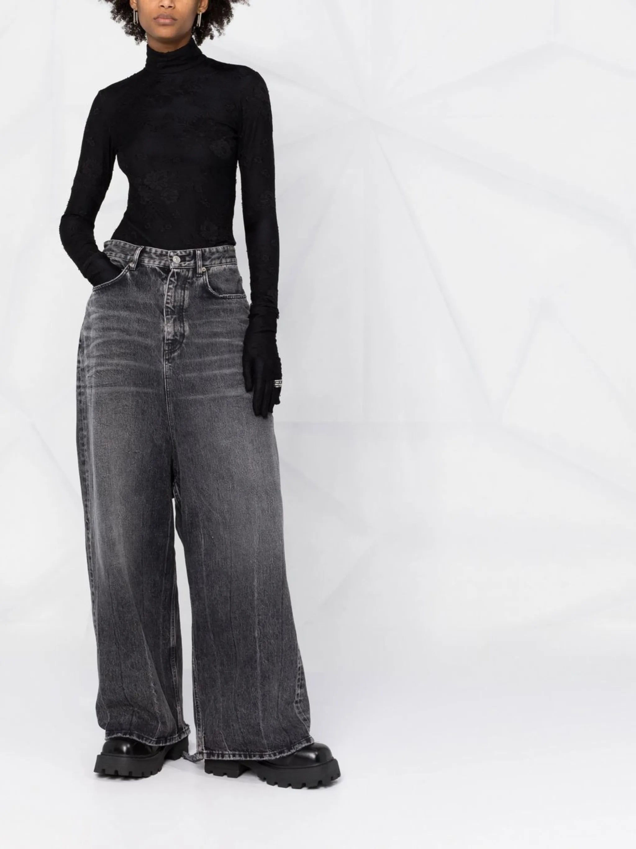 turtleneck glove top
