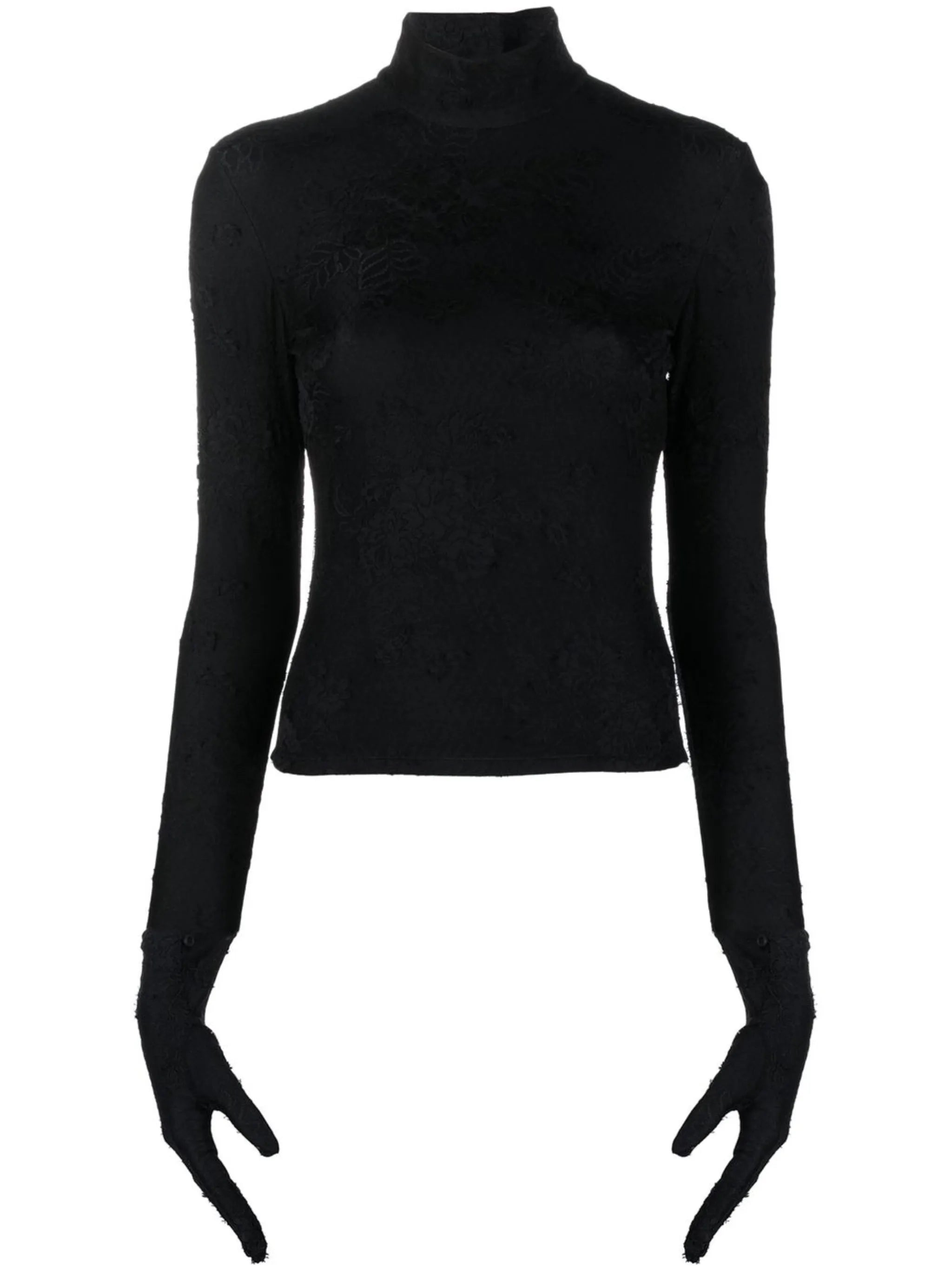 turtleneck glove top