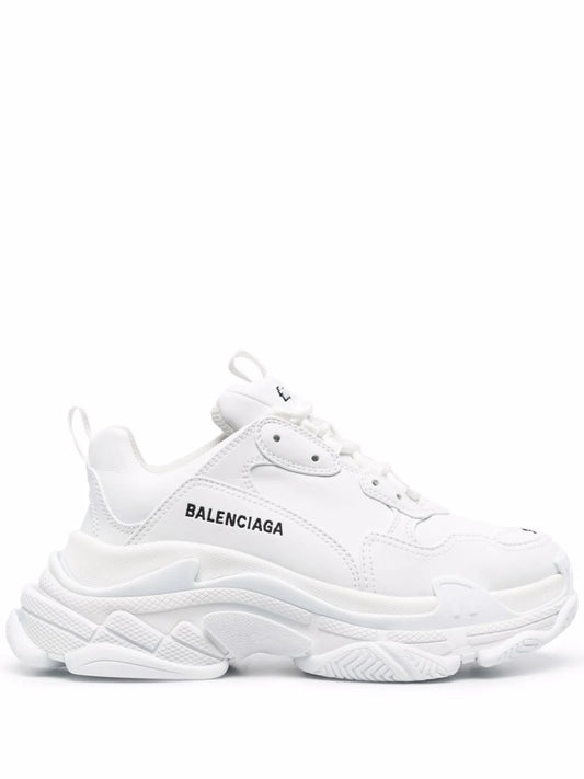 Triple S faux-leather sneakers