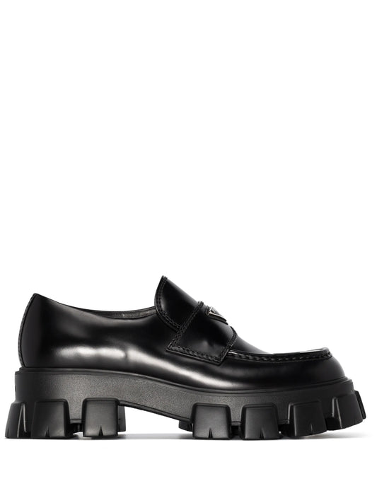 Monolith brushed leather loafers