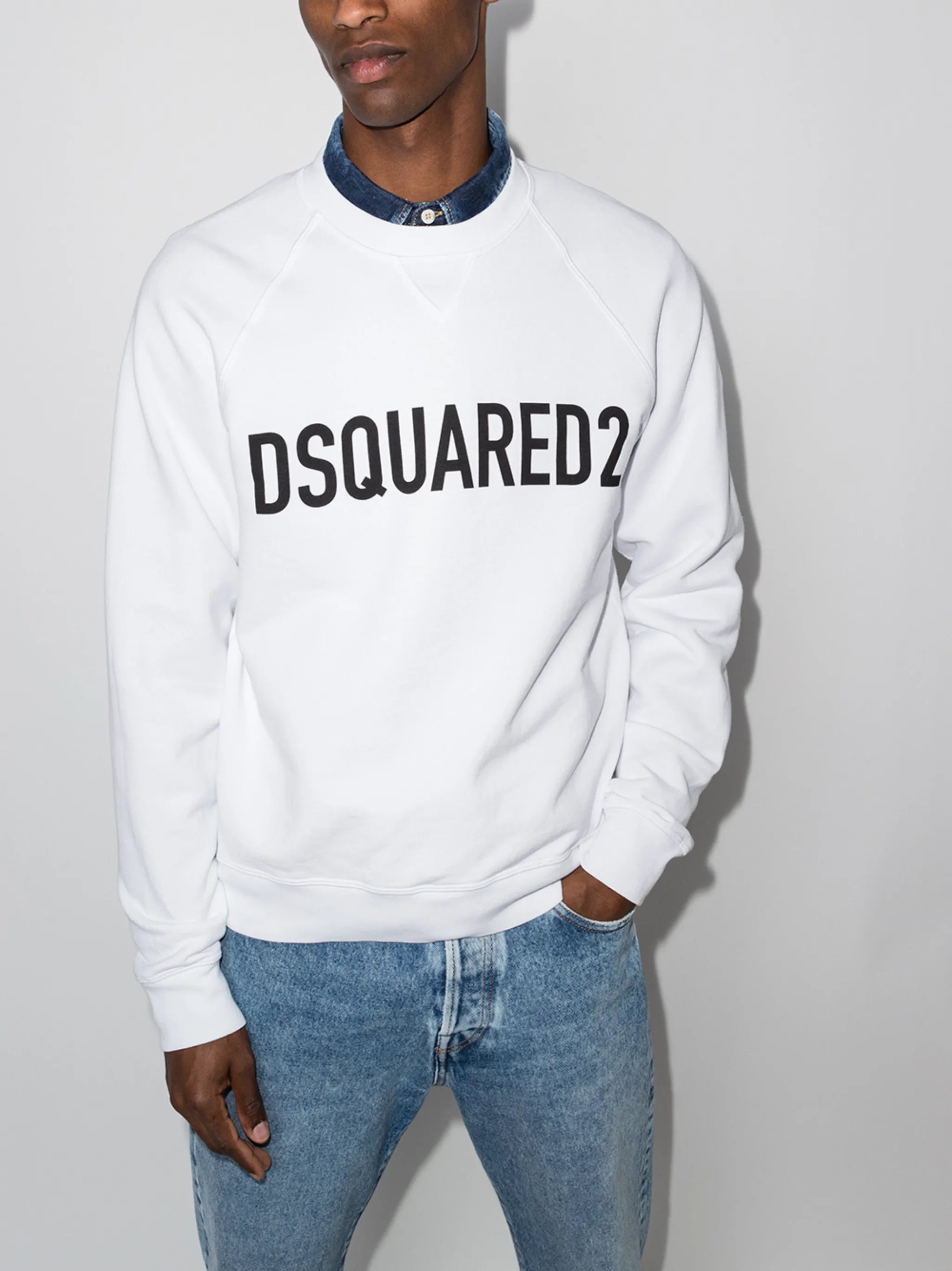 logo-print crew neck sweatshirt