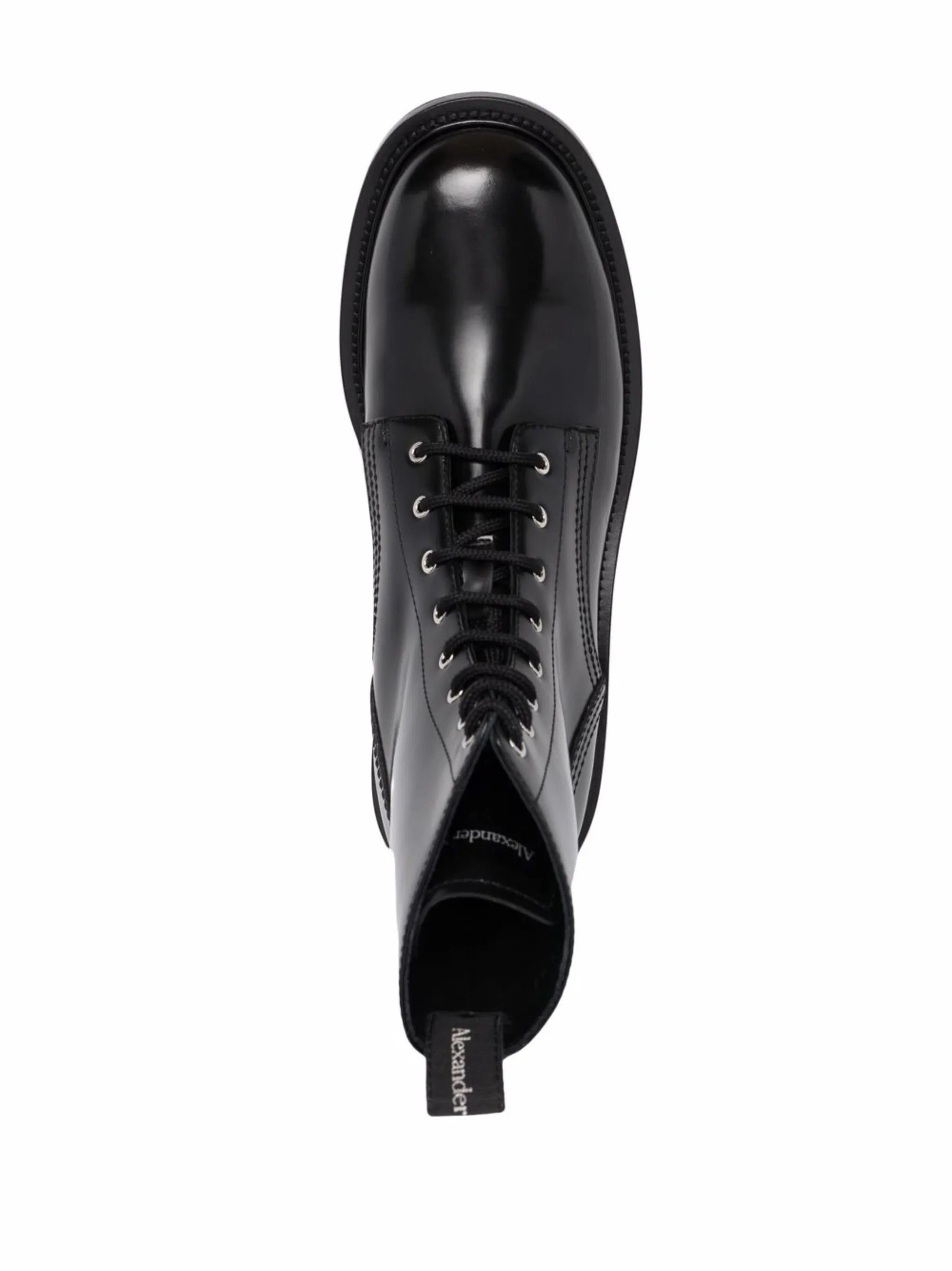high-shine ankle boots