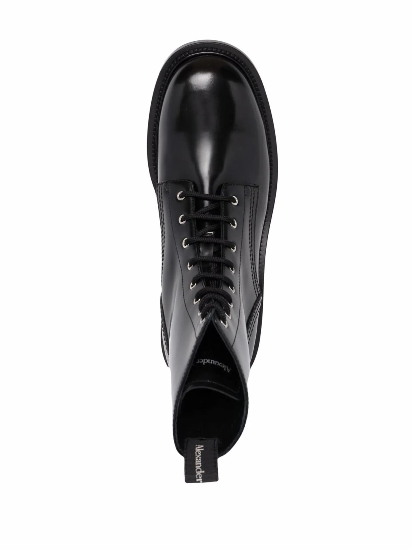 high-shine ankle boots