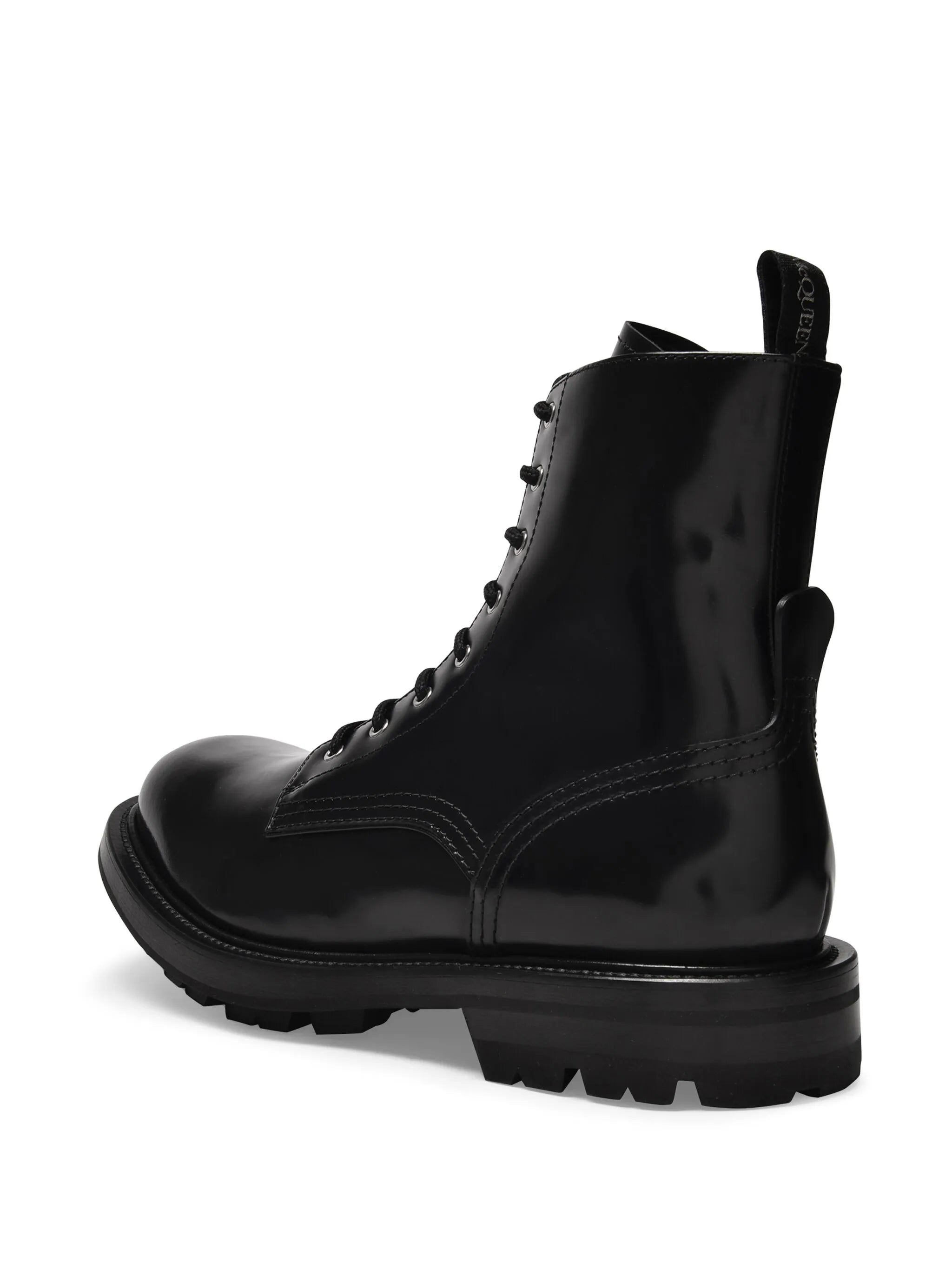 high-shine ankle boots