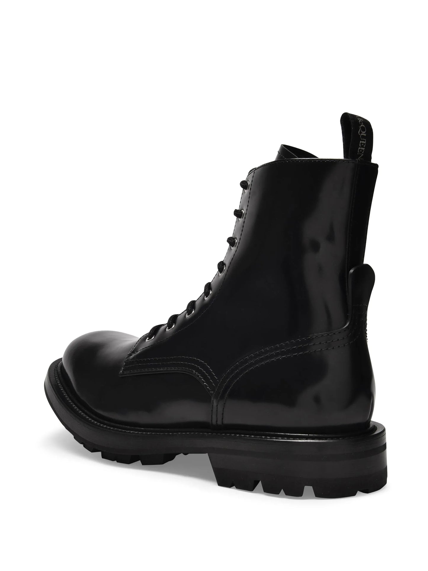 high-shine ankle boots
