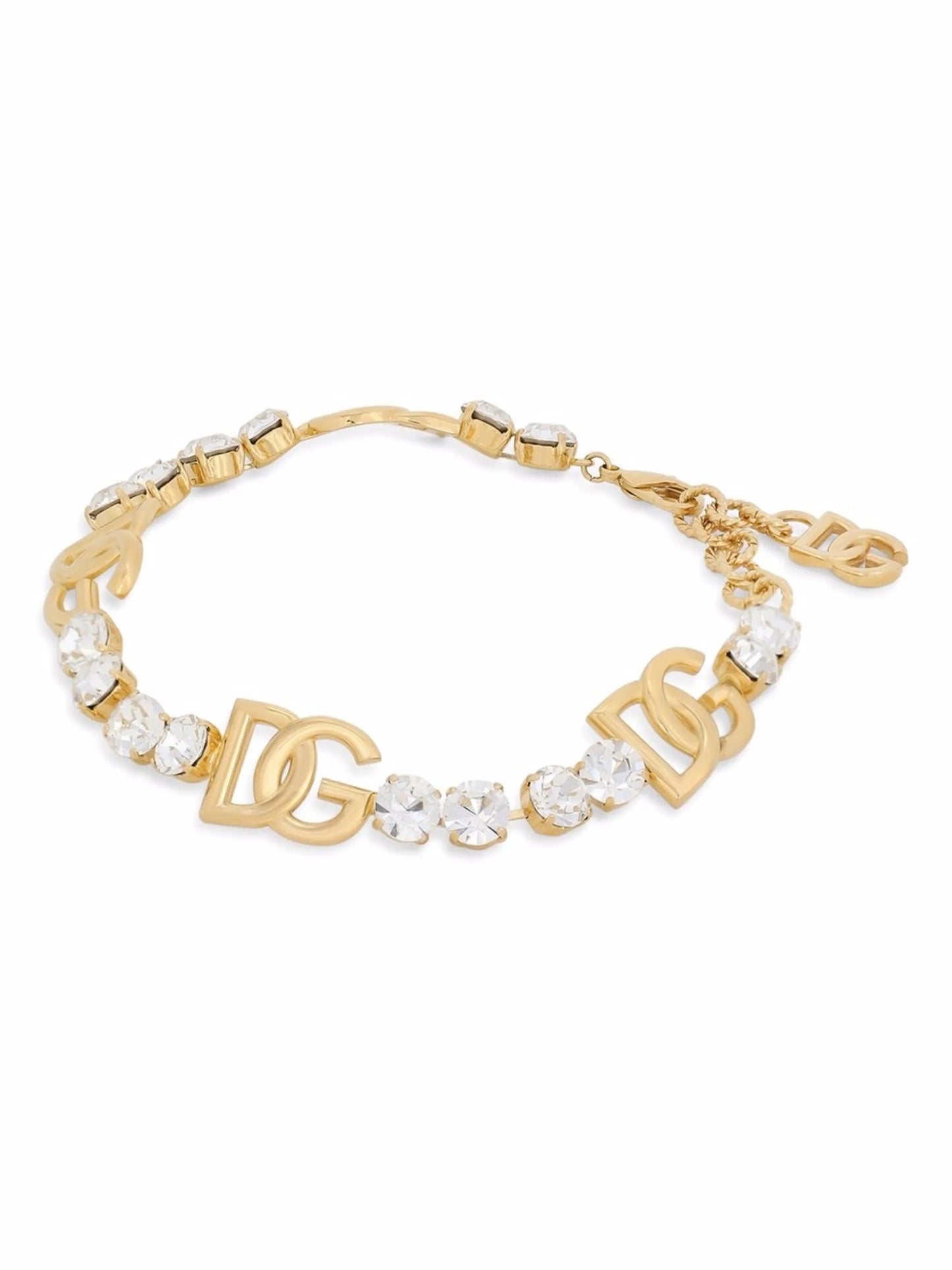 DG-logo rhinestone-embellished choker
