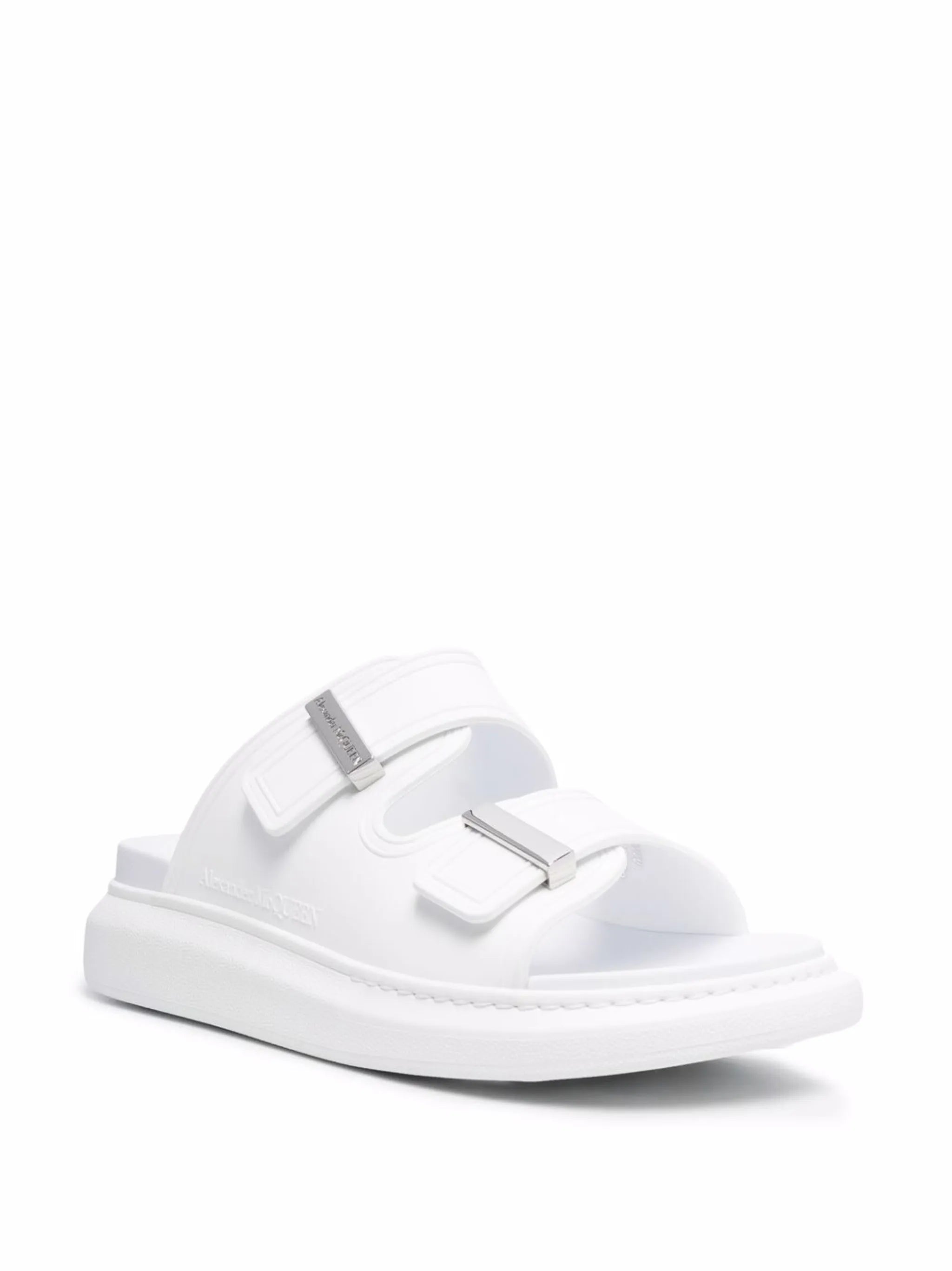 logo-buckle detail sandals