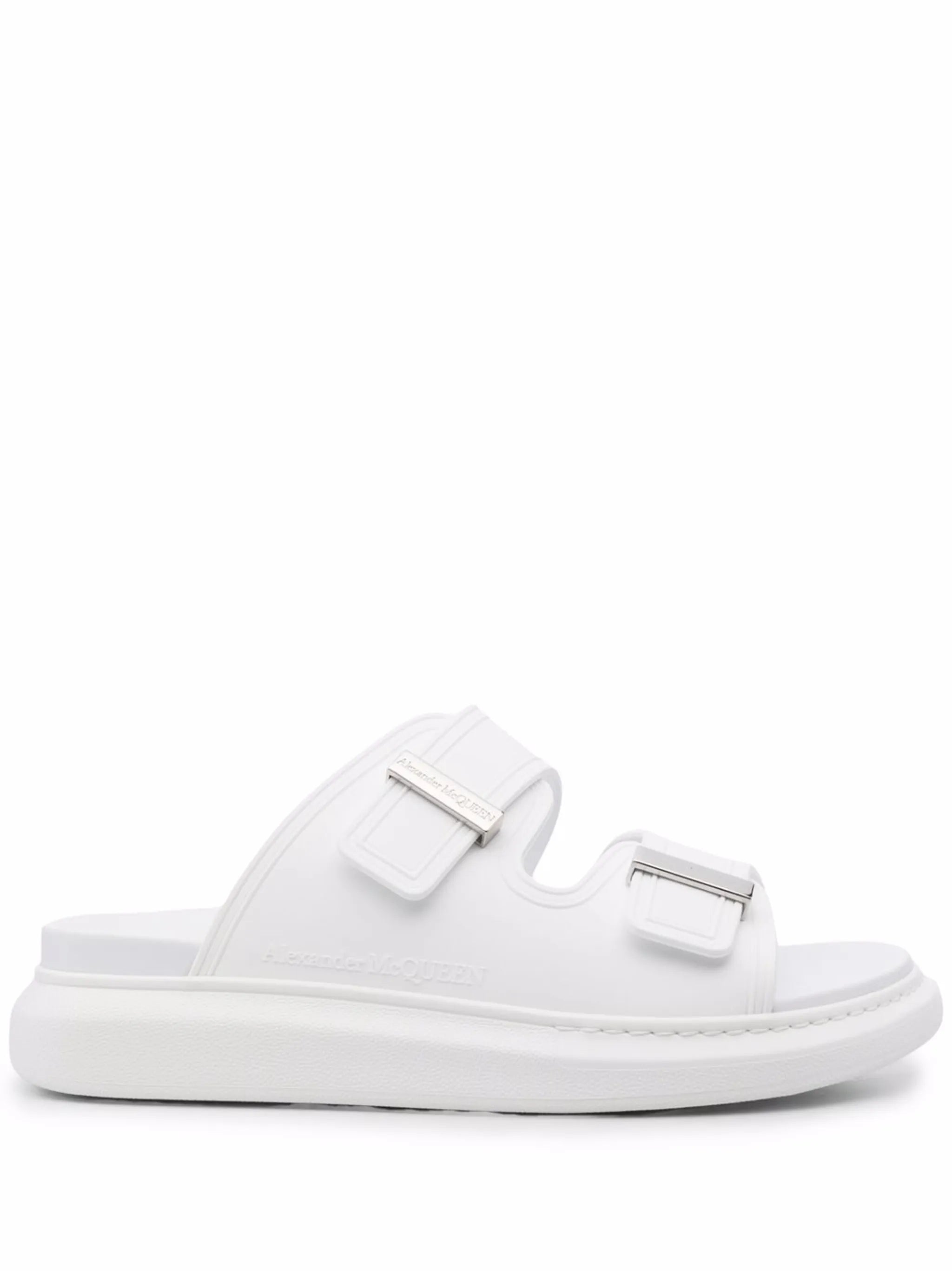 logo-buckle detail sandals