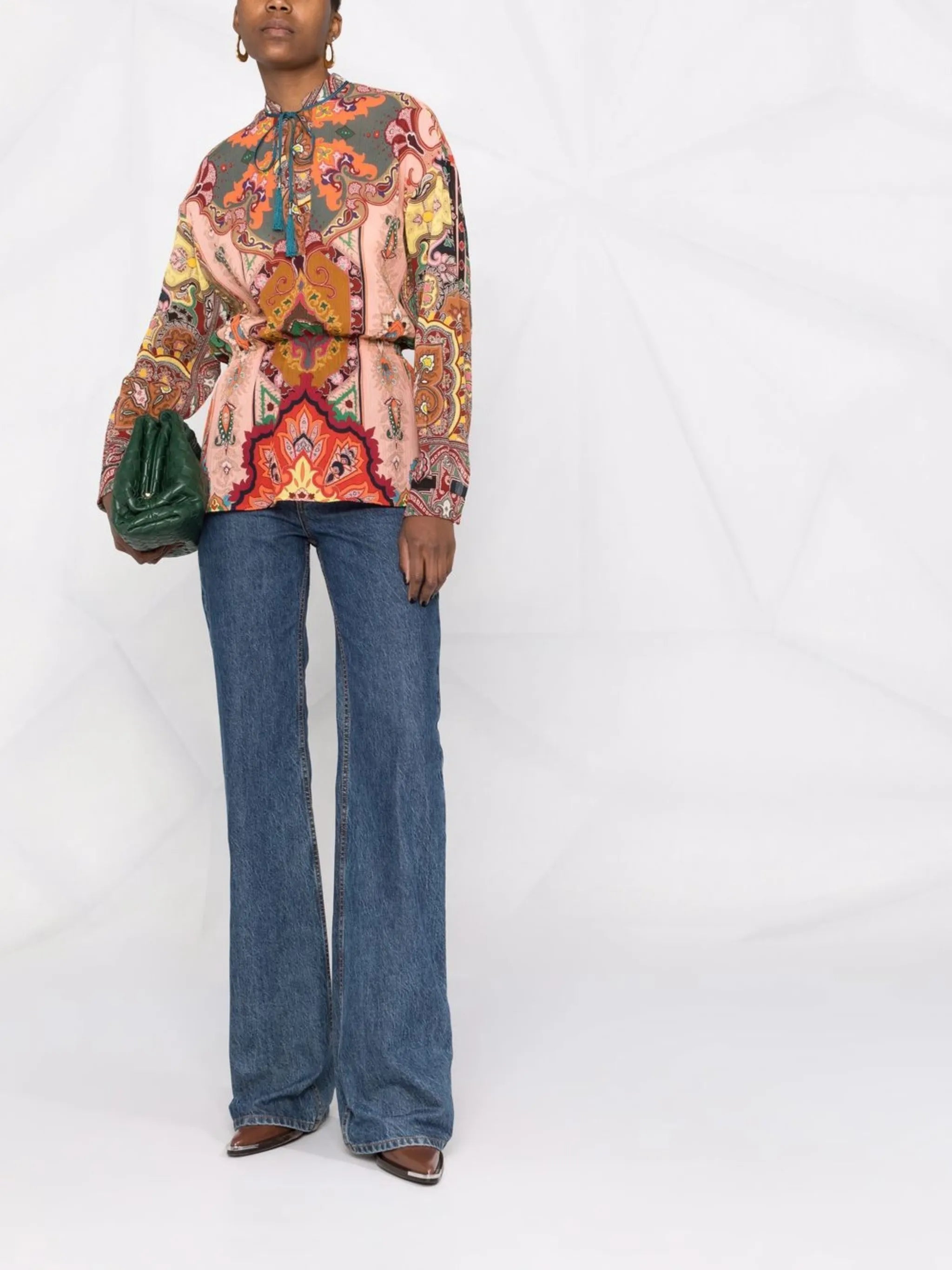 paisley-print blouse
