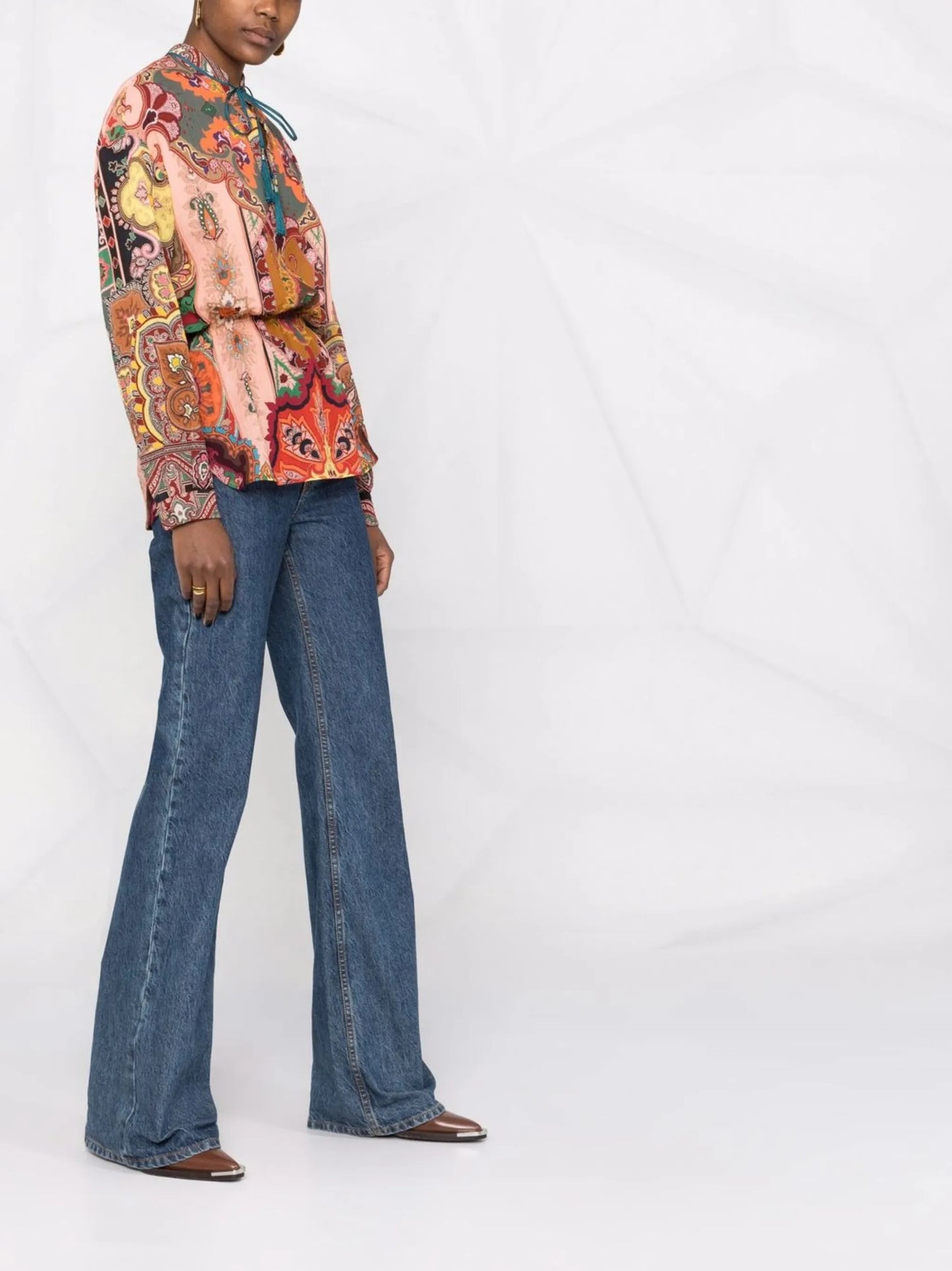paisley-print blouse