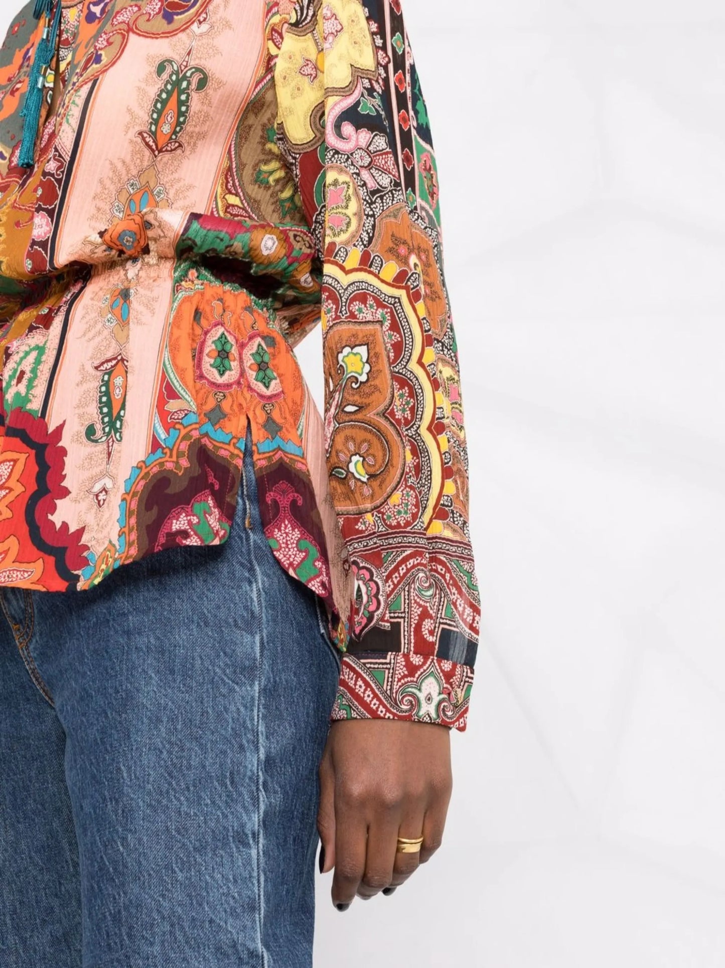 paisley-print blouse