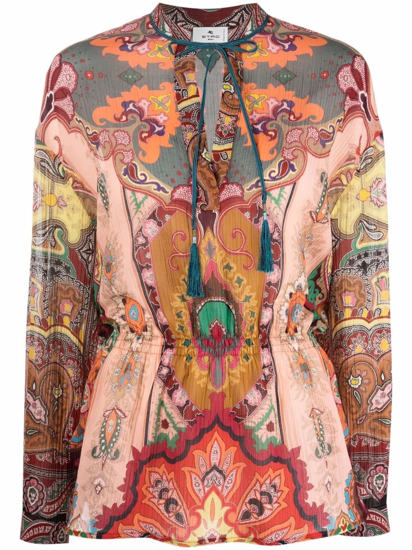 paisley-print blouse
