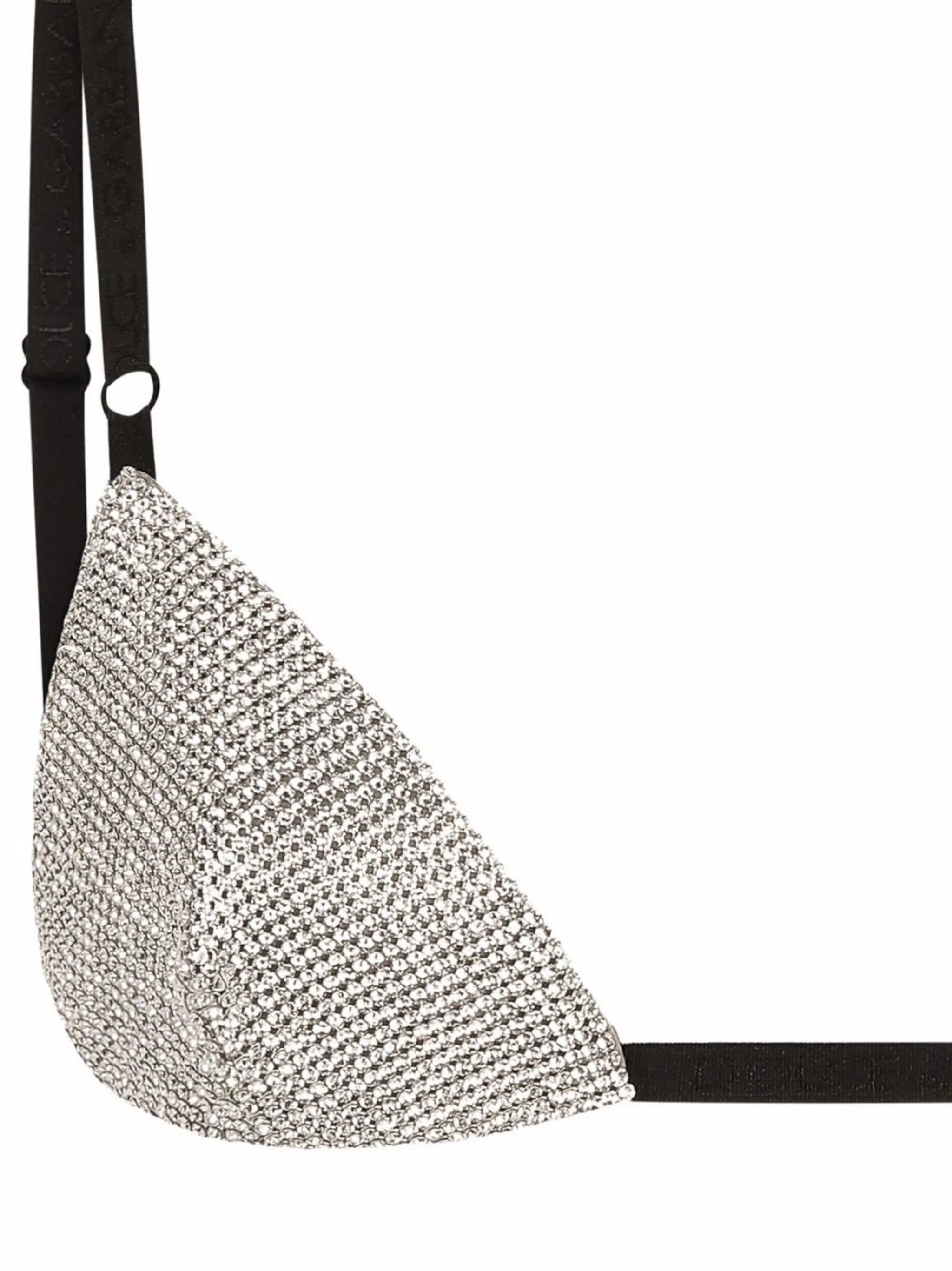 crystal mesh triangle bra