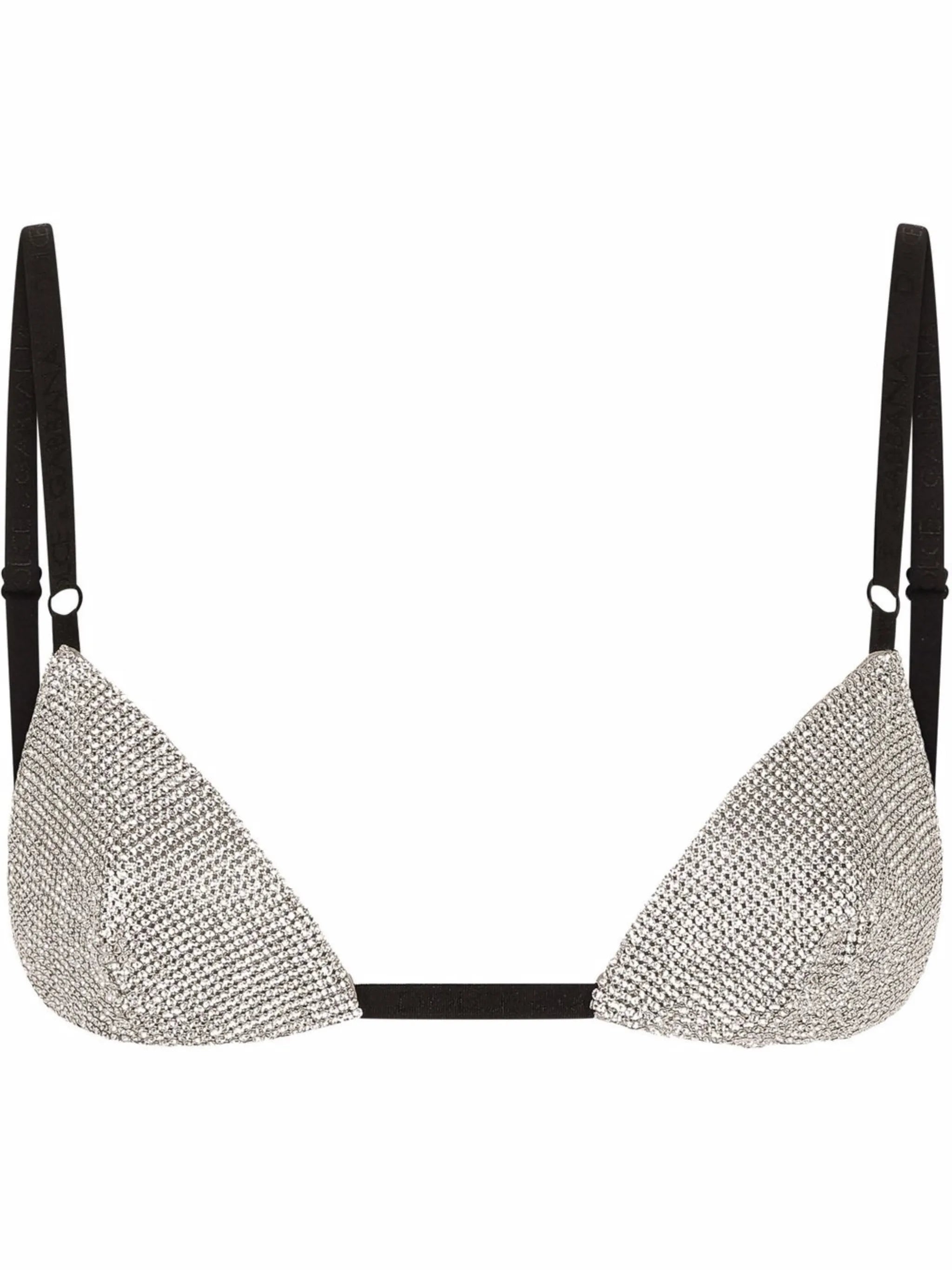 crystal mesh triangle bra