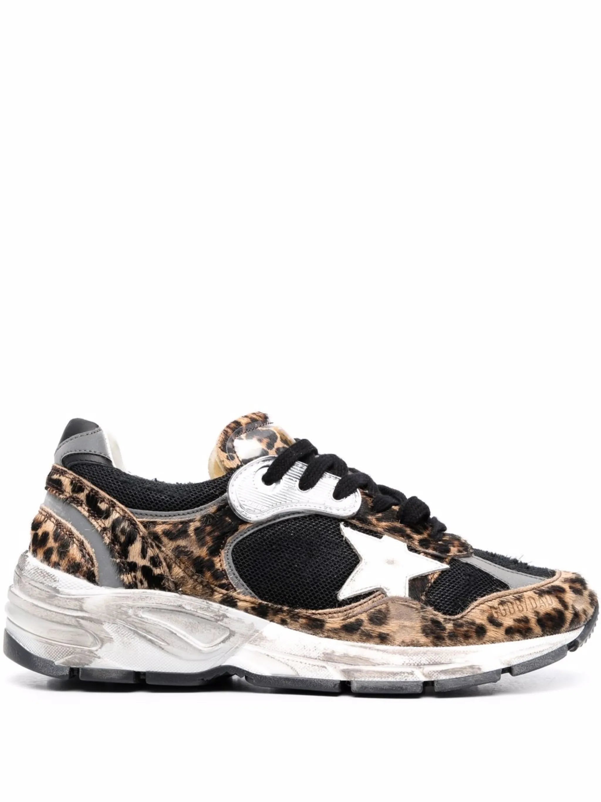 Running Sole leopard-patterned sneakers