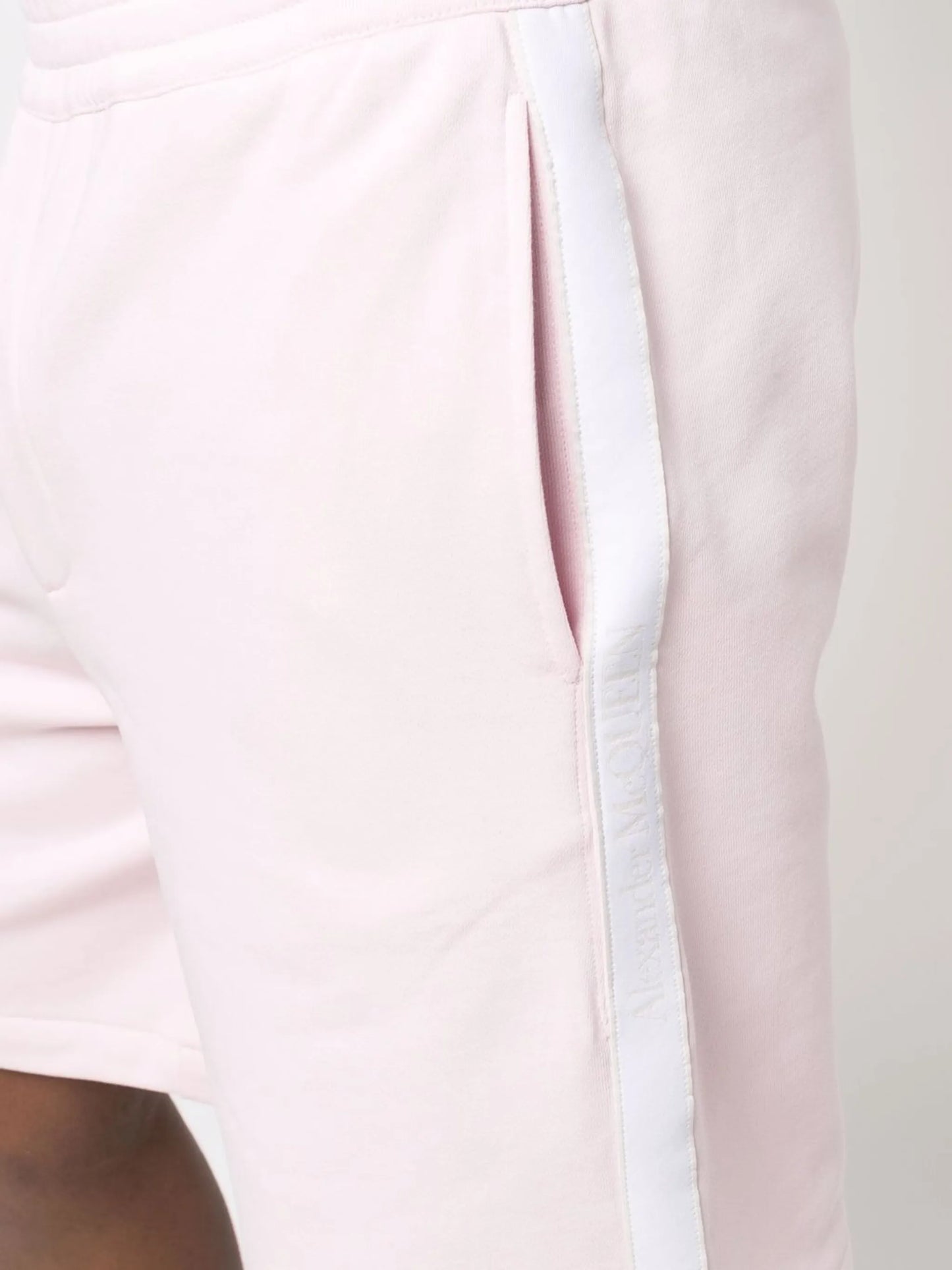 side-stripe cotton track shorts