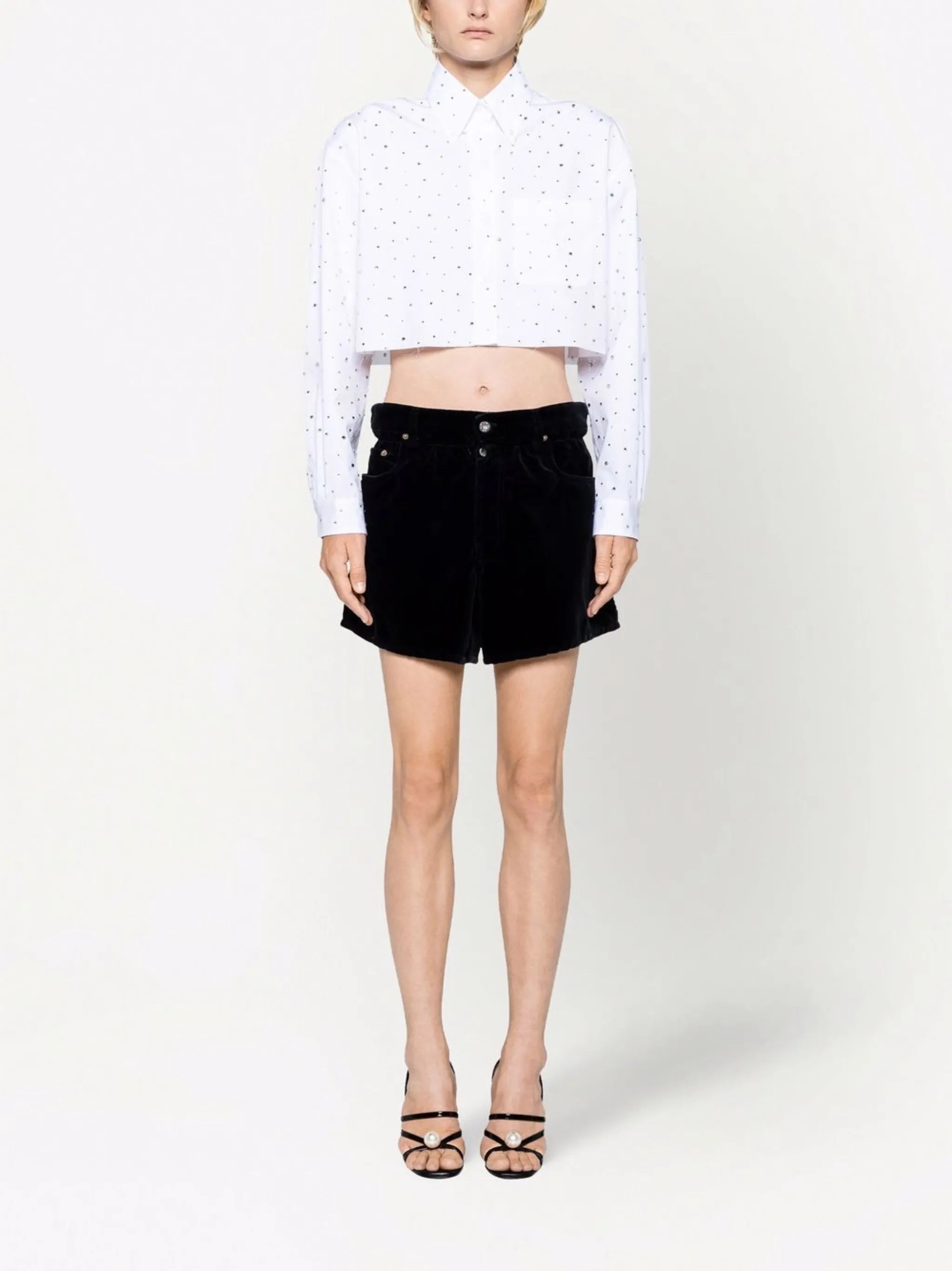 high-rise paperbag shorts