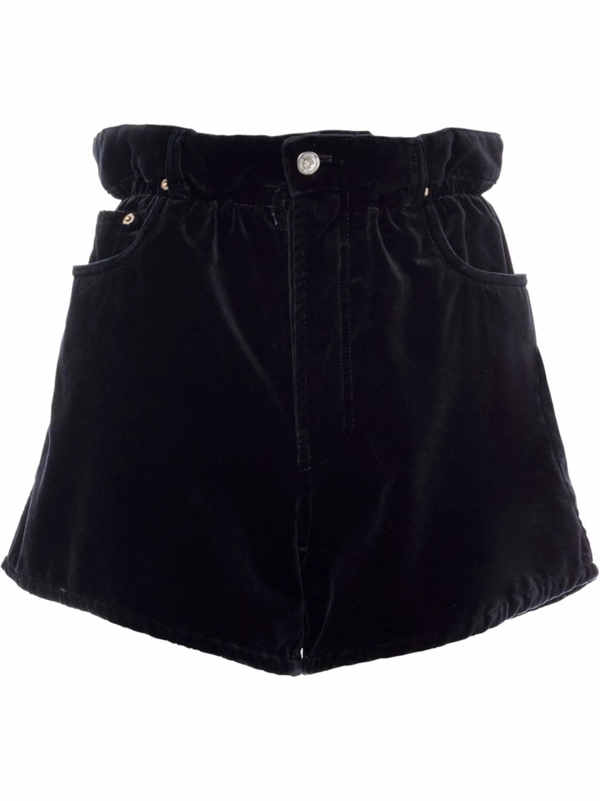 high-rise paperbag shorts