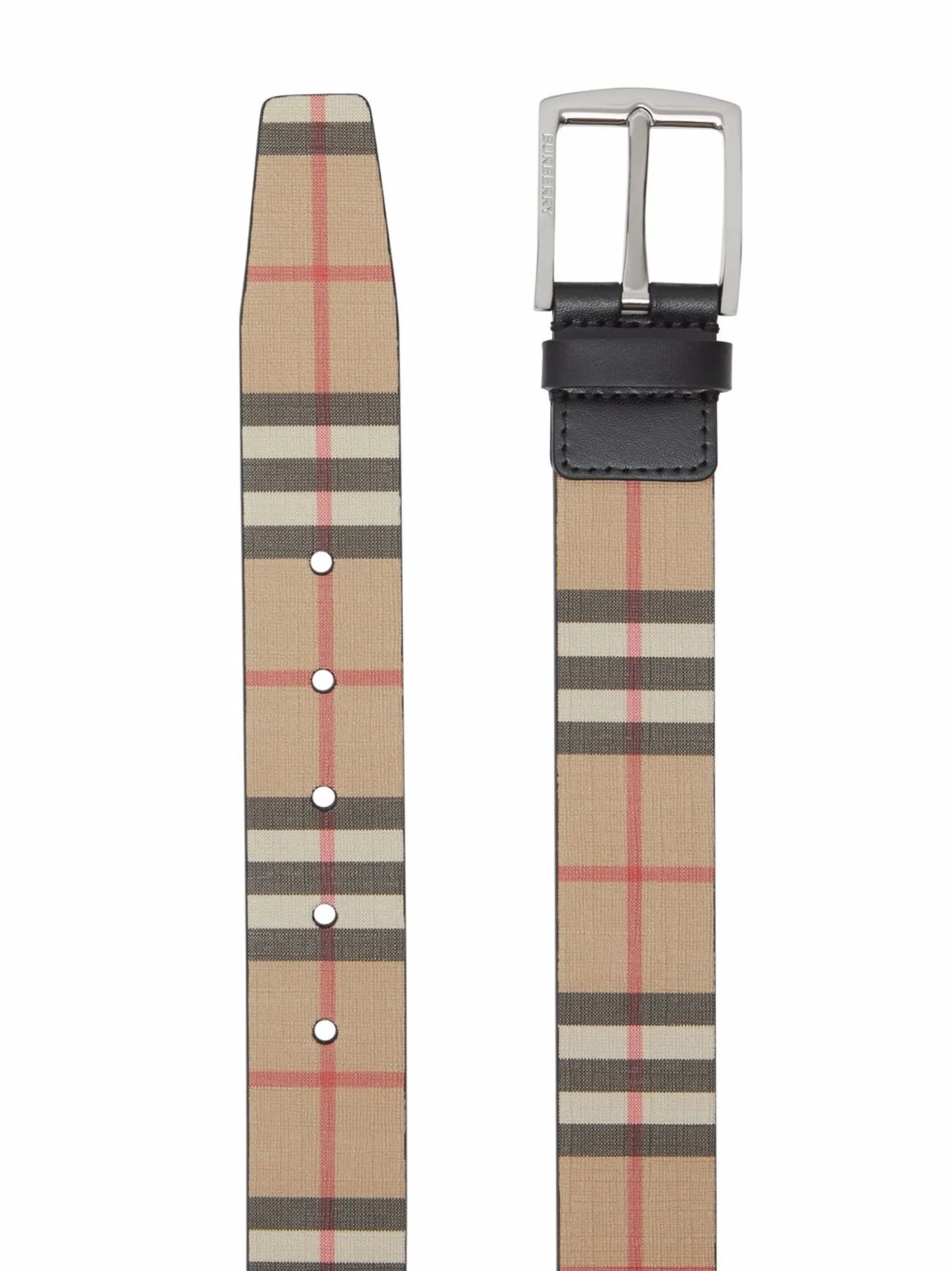 Vintage Check-print belt