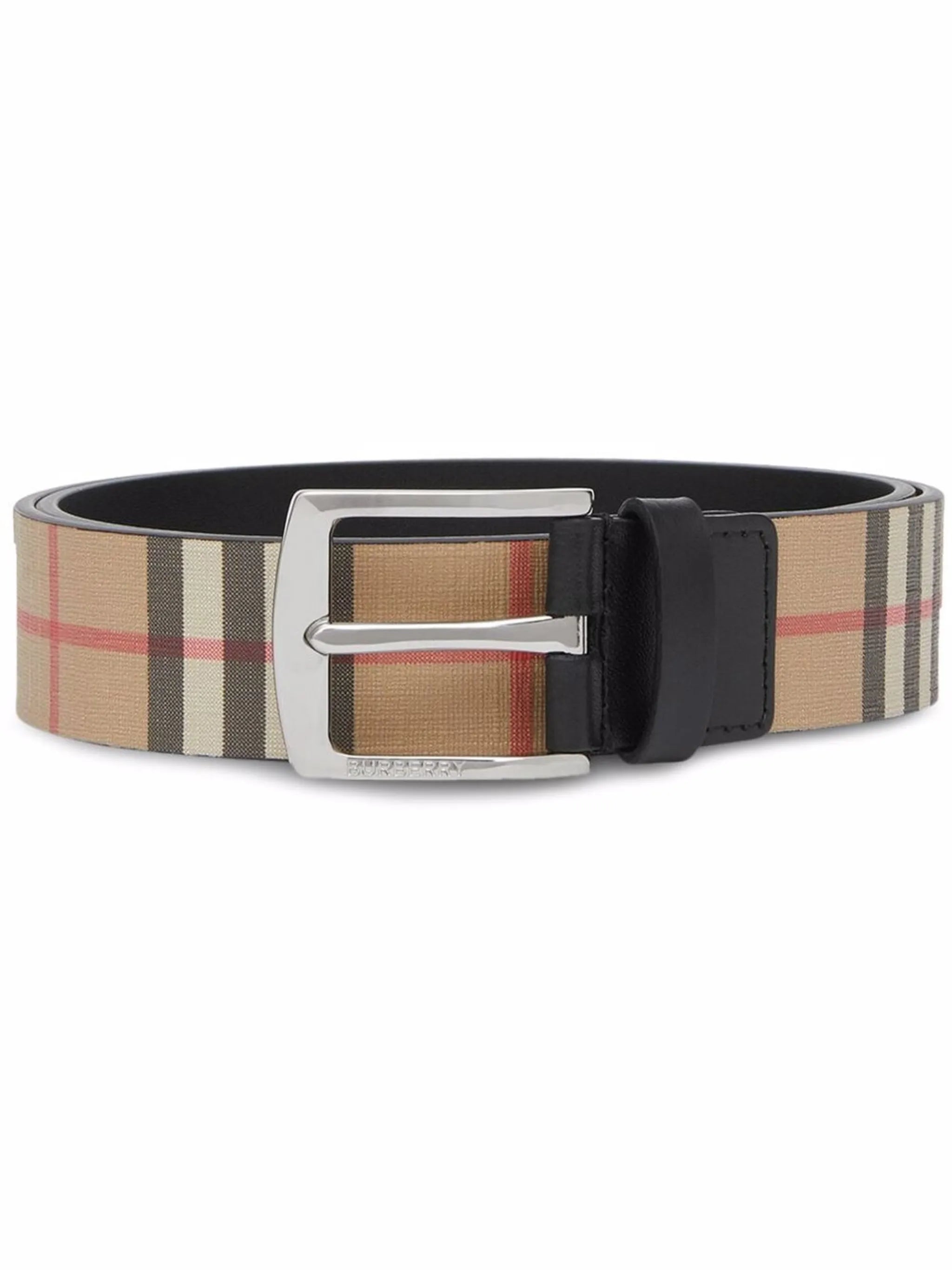 Vintage Check-print belt