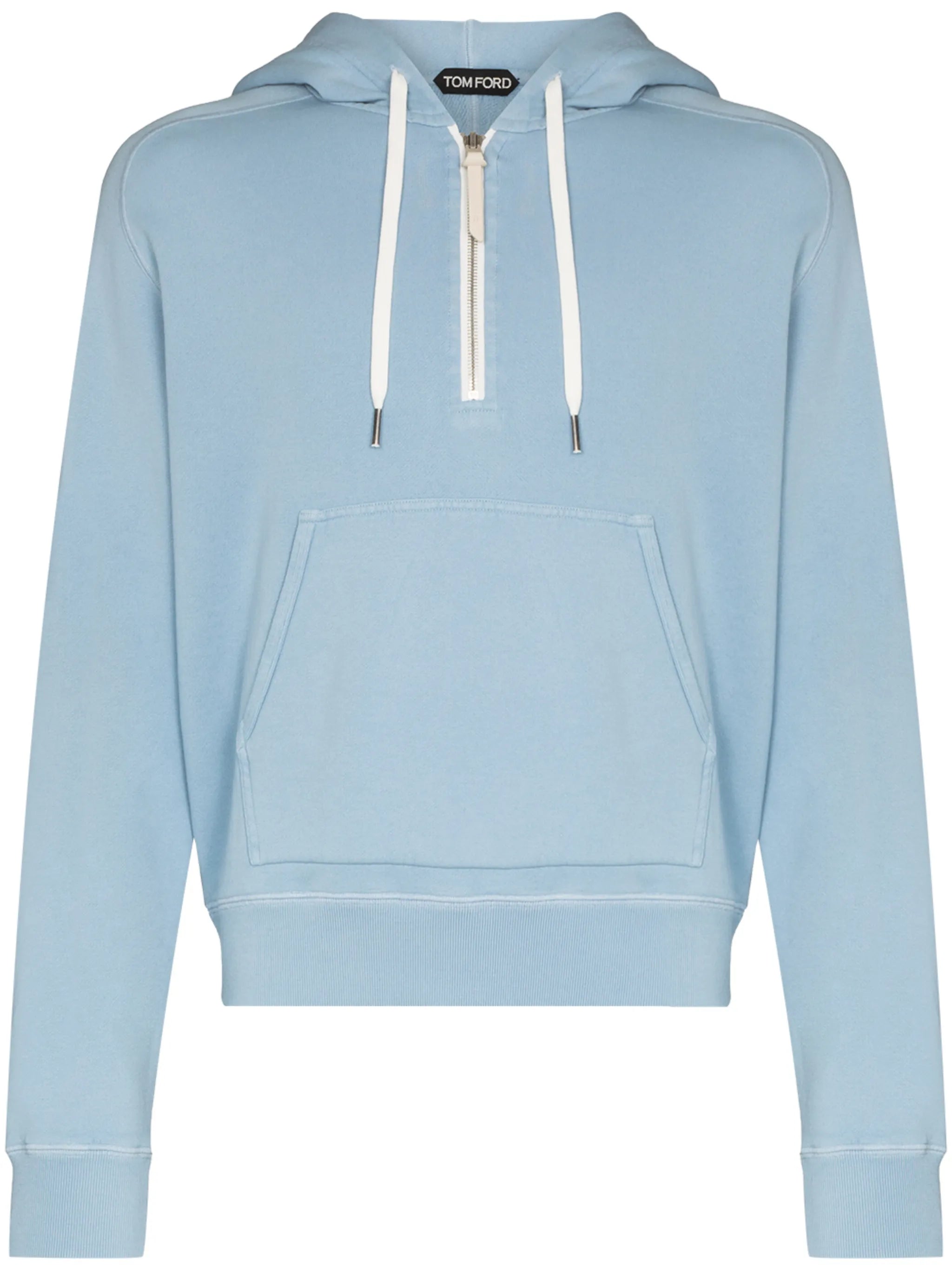 half-zip cotton hoodie