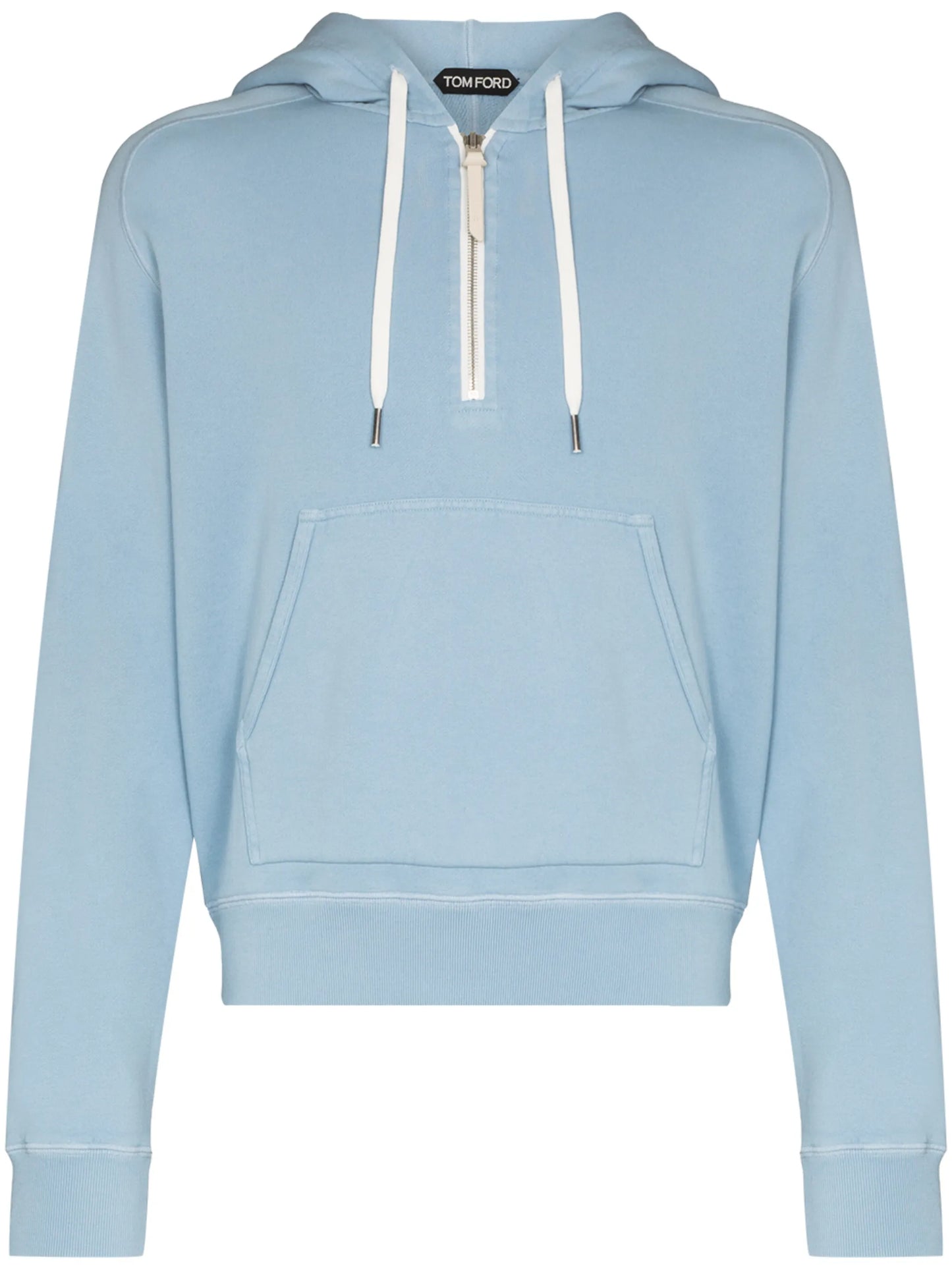half-zip cotton hoodie