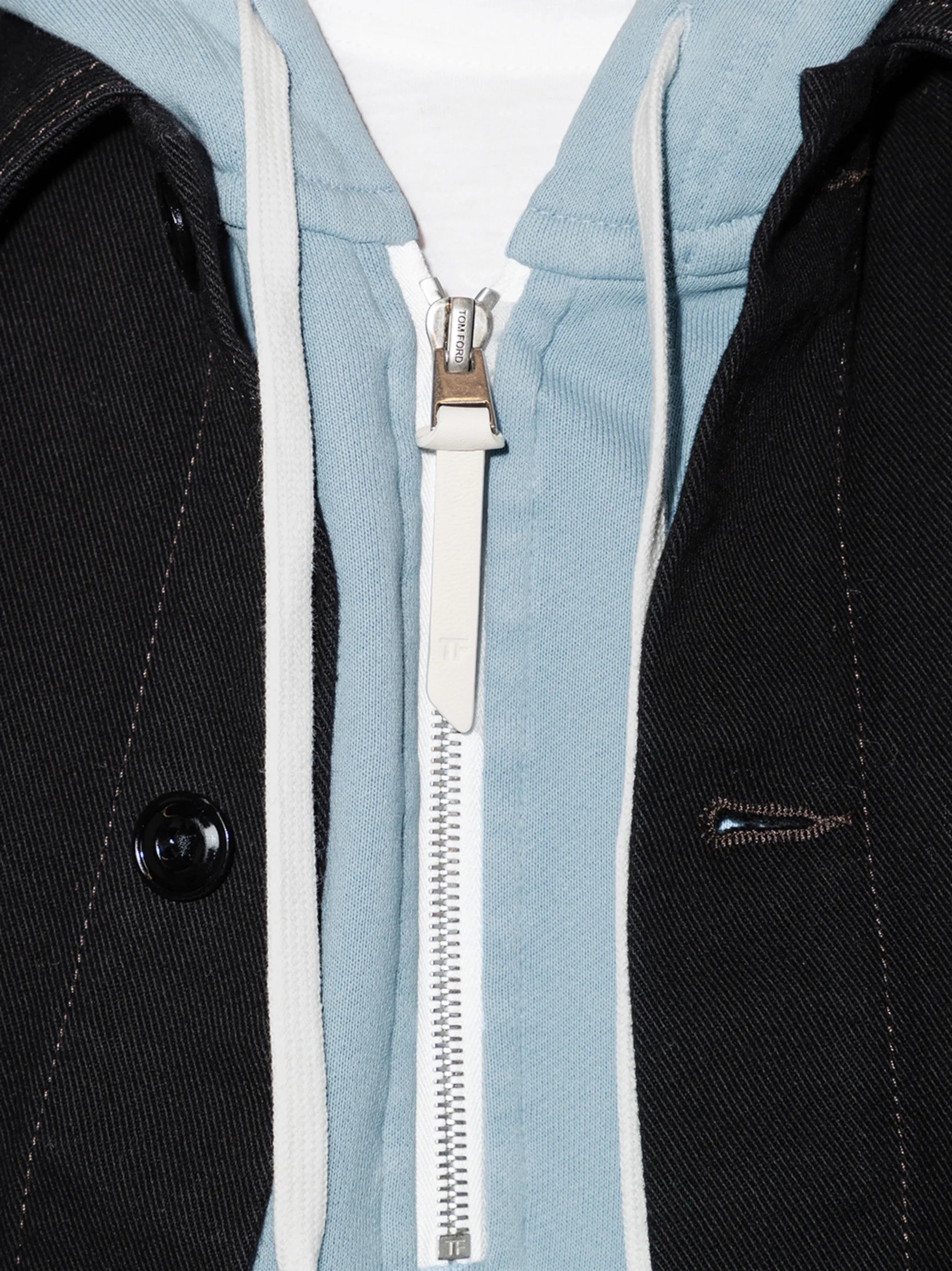 half-zip cotton hoodie