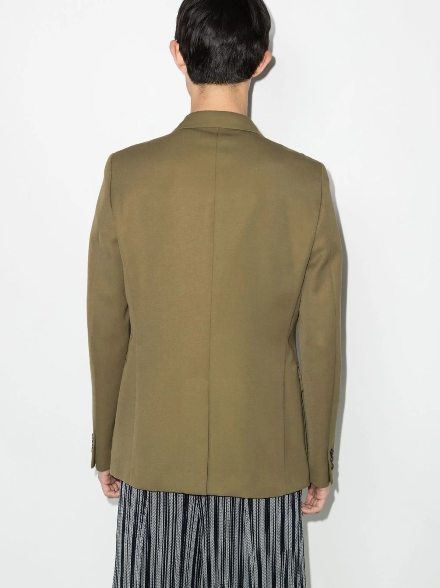 contrasting panel single-breasted blazer