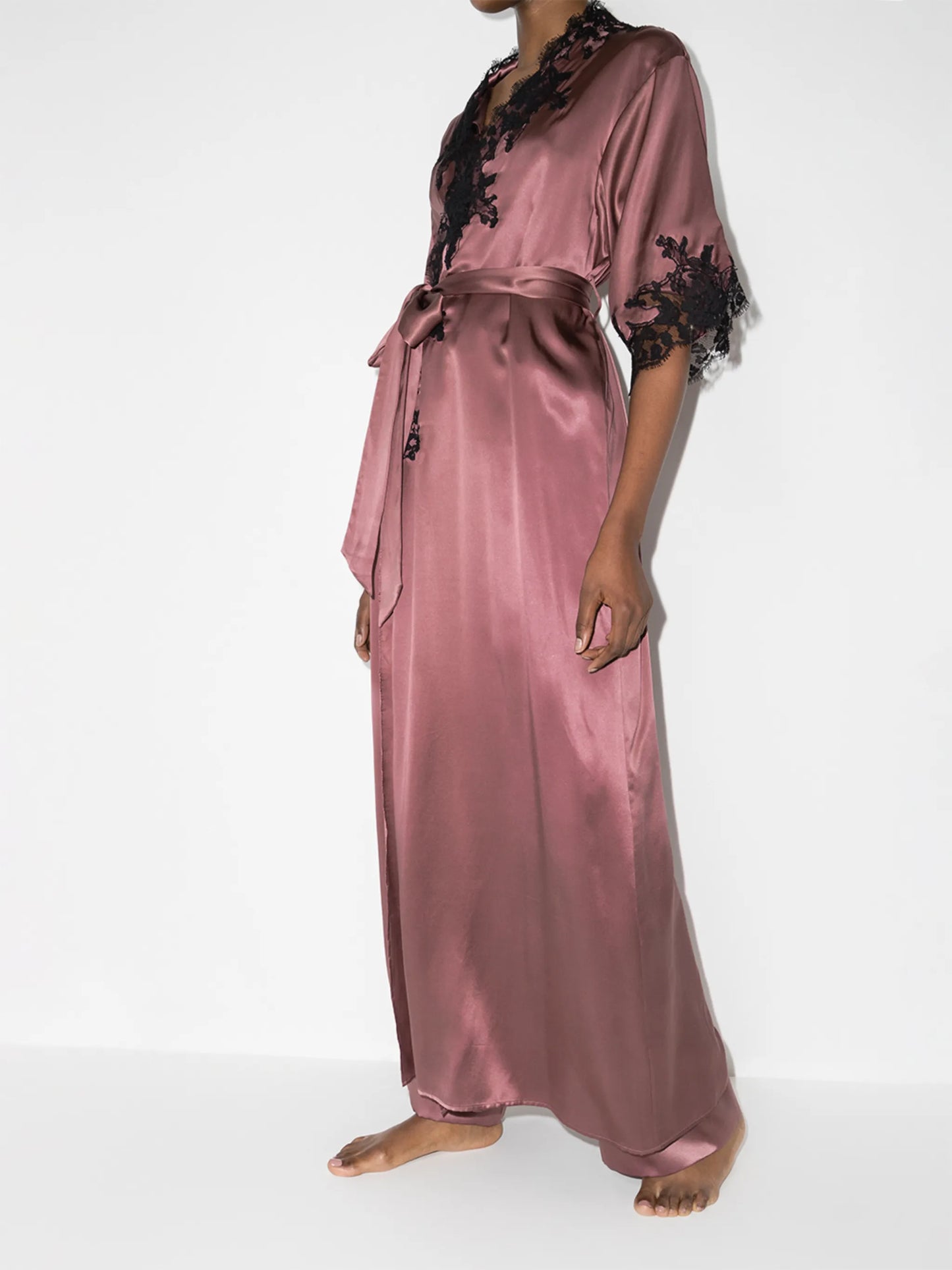 Orchid lace long robe