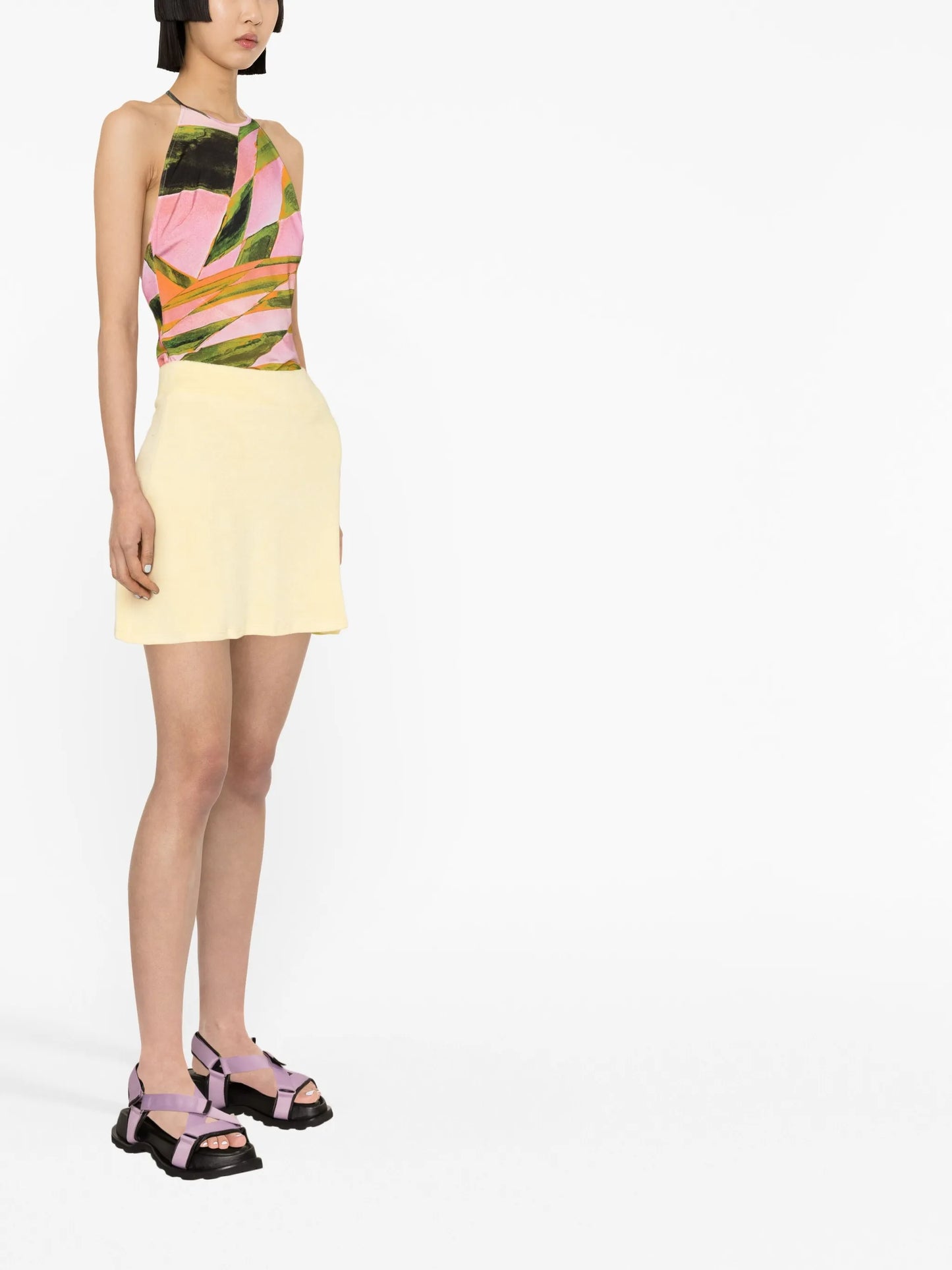 high-waist skirt
