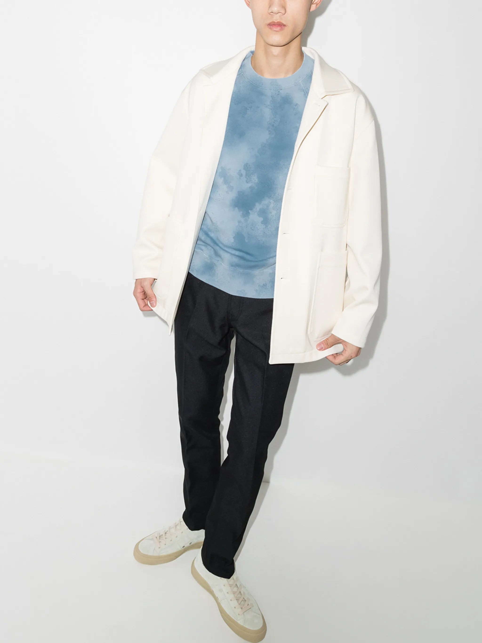 crew neck tie-dye sweatshirt