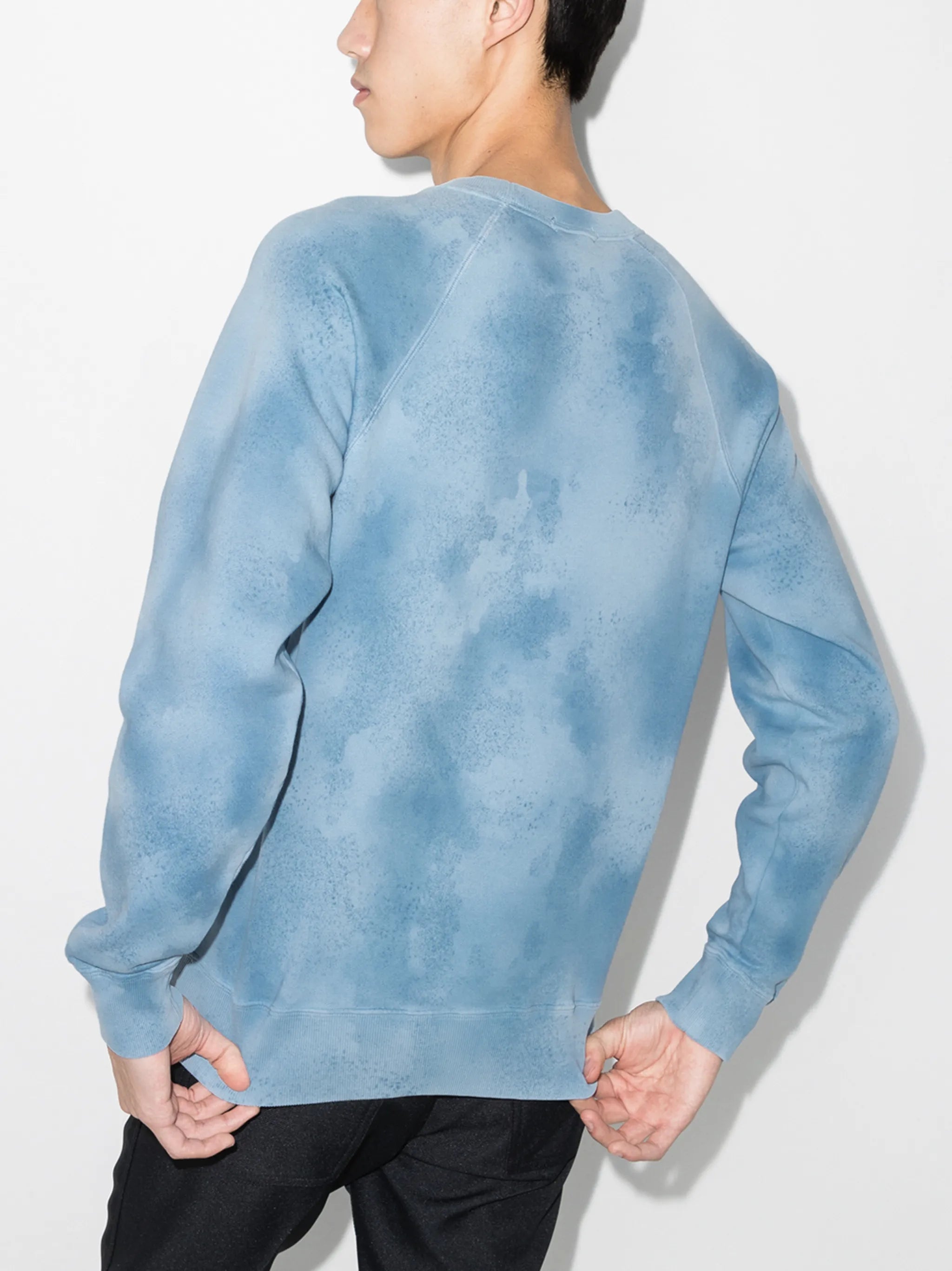 crew neck tie-dye sweatshirt