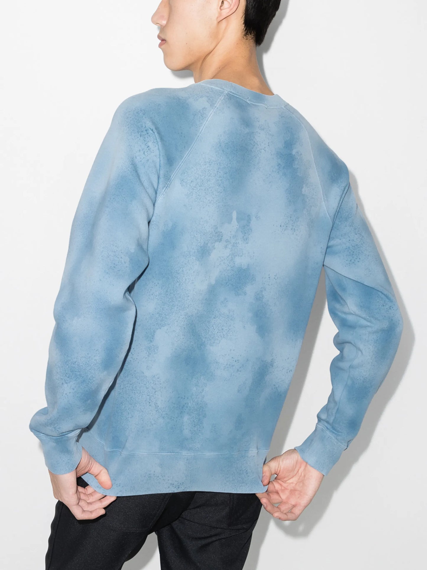 crew neck tie-dye sweatshirt