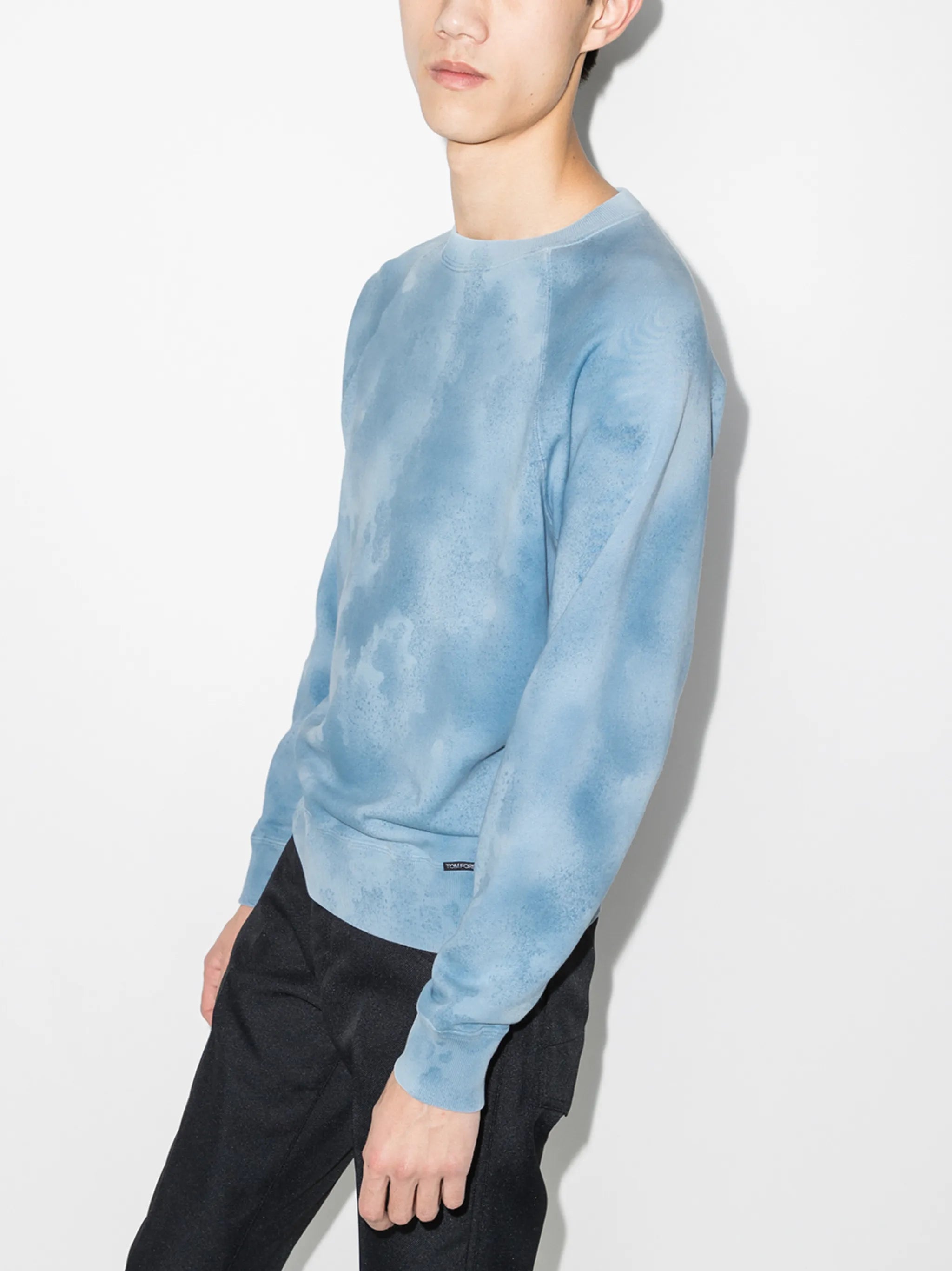 crew neck tie-dye sweatshirt