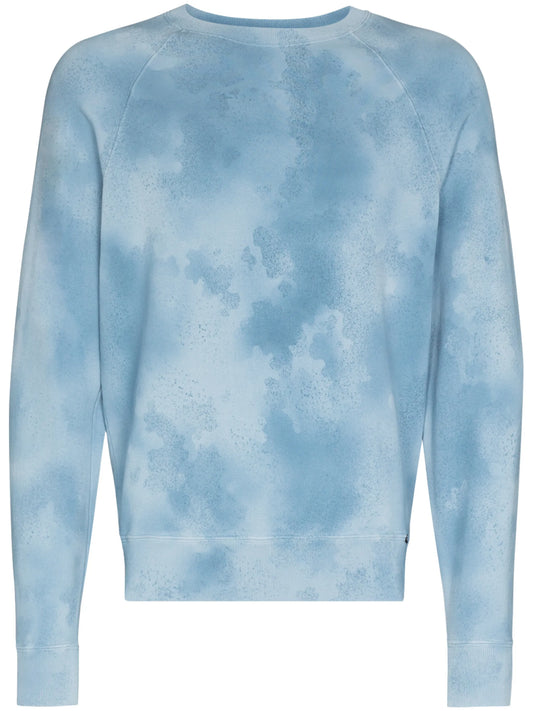 crew neck tie-dye sweatshirt