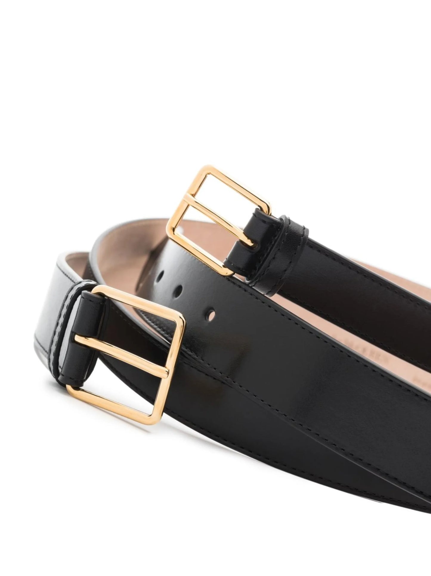 double-wrap leather belt