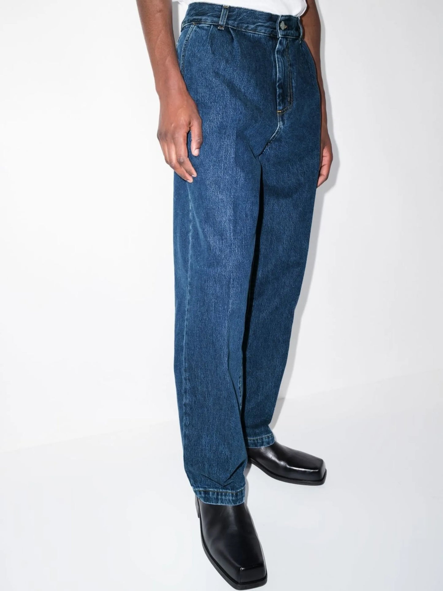logo patch straight-leg jeans