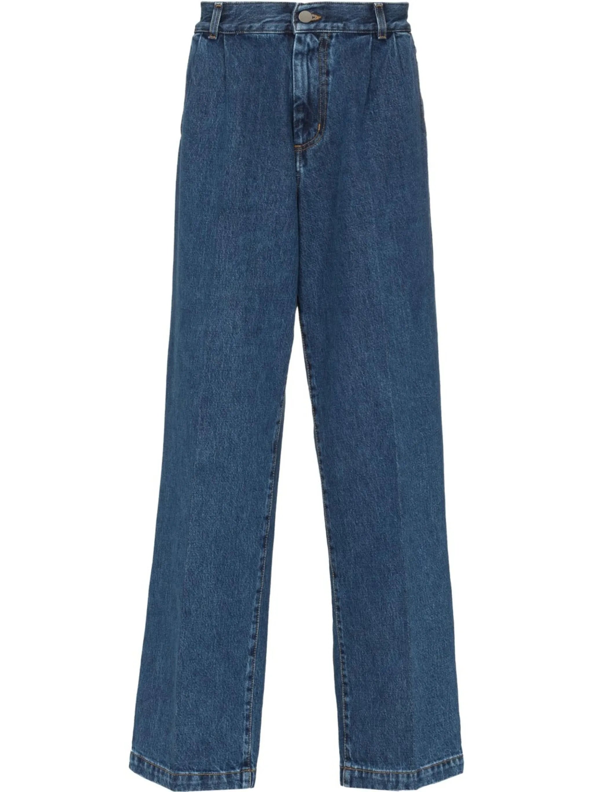 logo patch straight-leg jeans