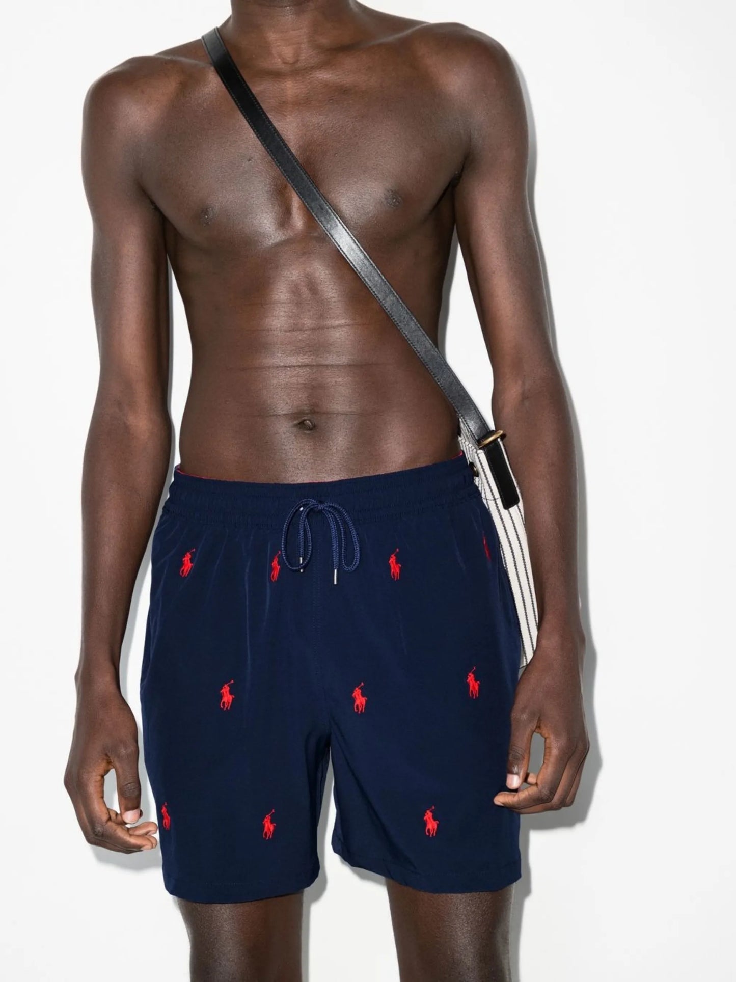 logo embroidered drawstring shorts