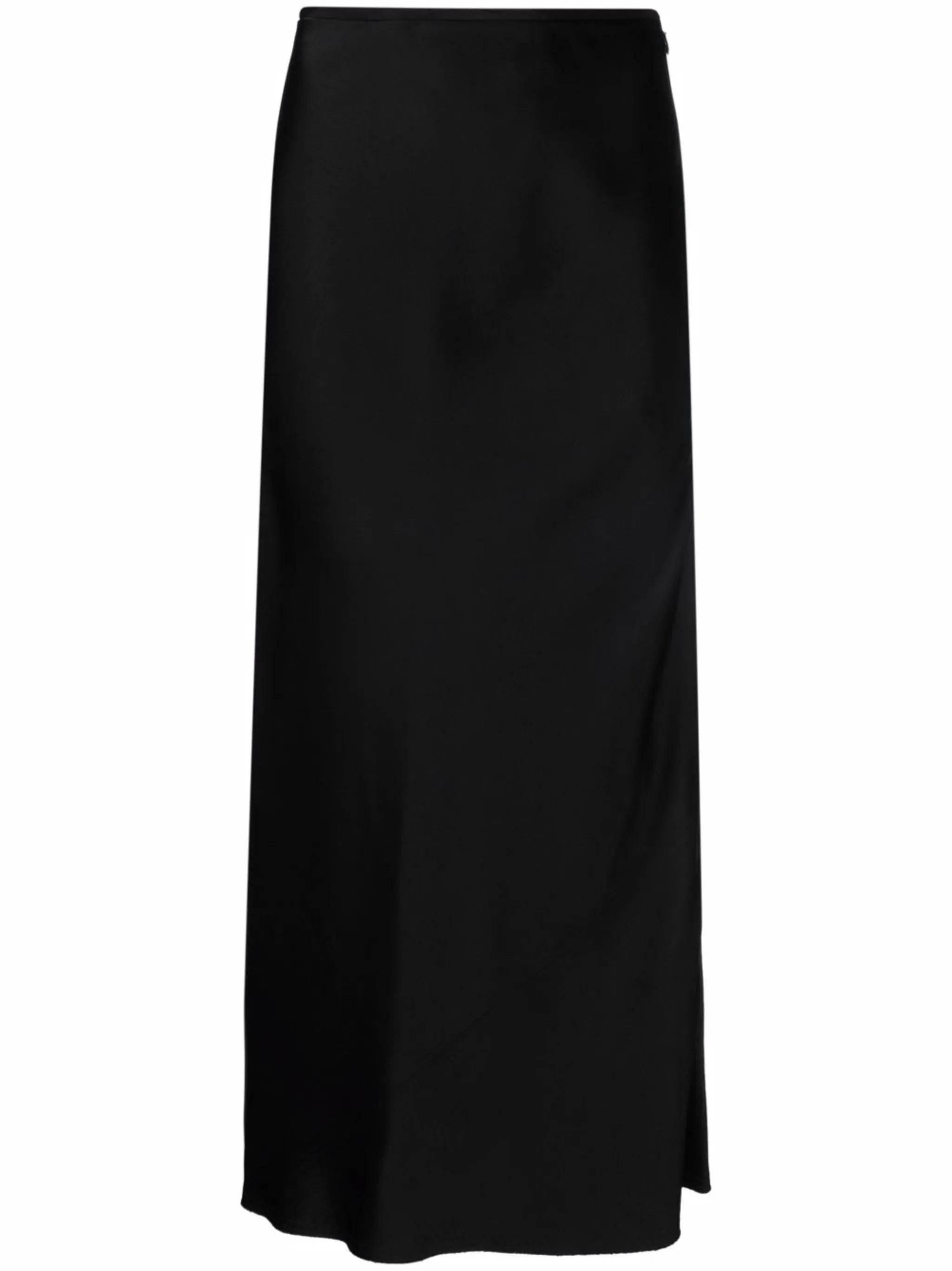satin A-line midi skirt