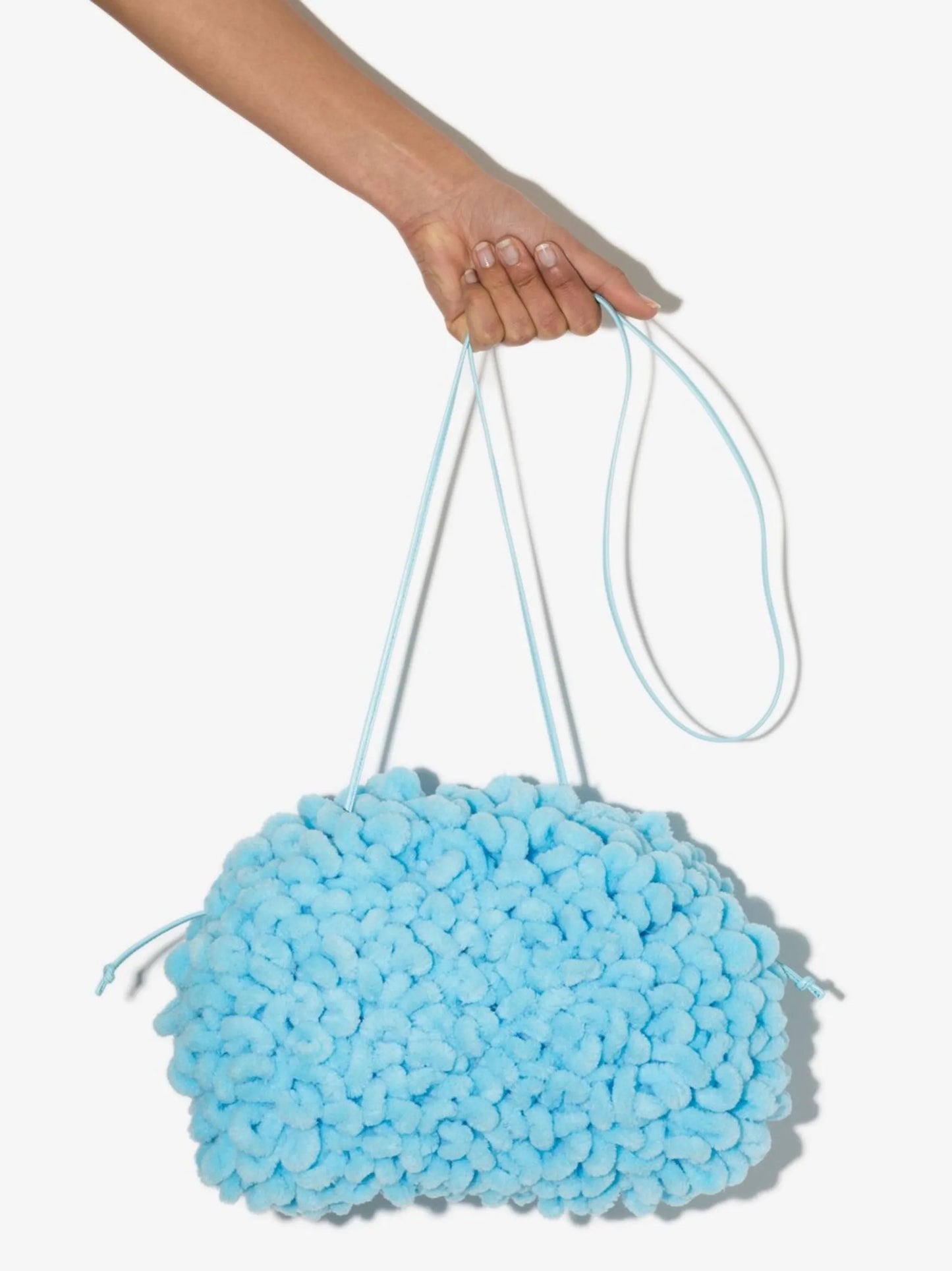 mop-effect clutch bag
