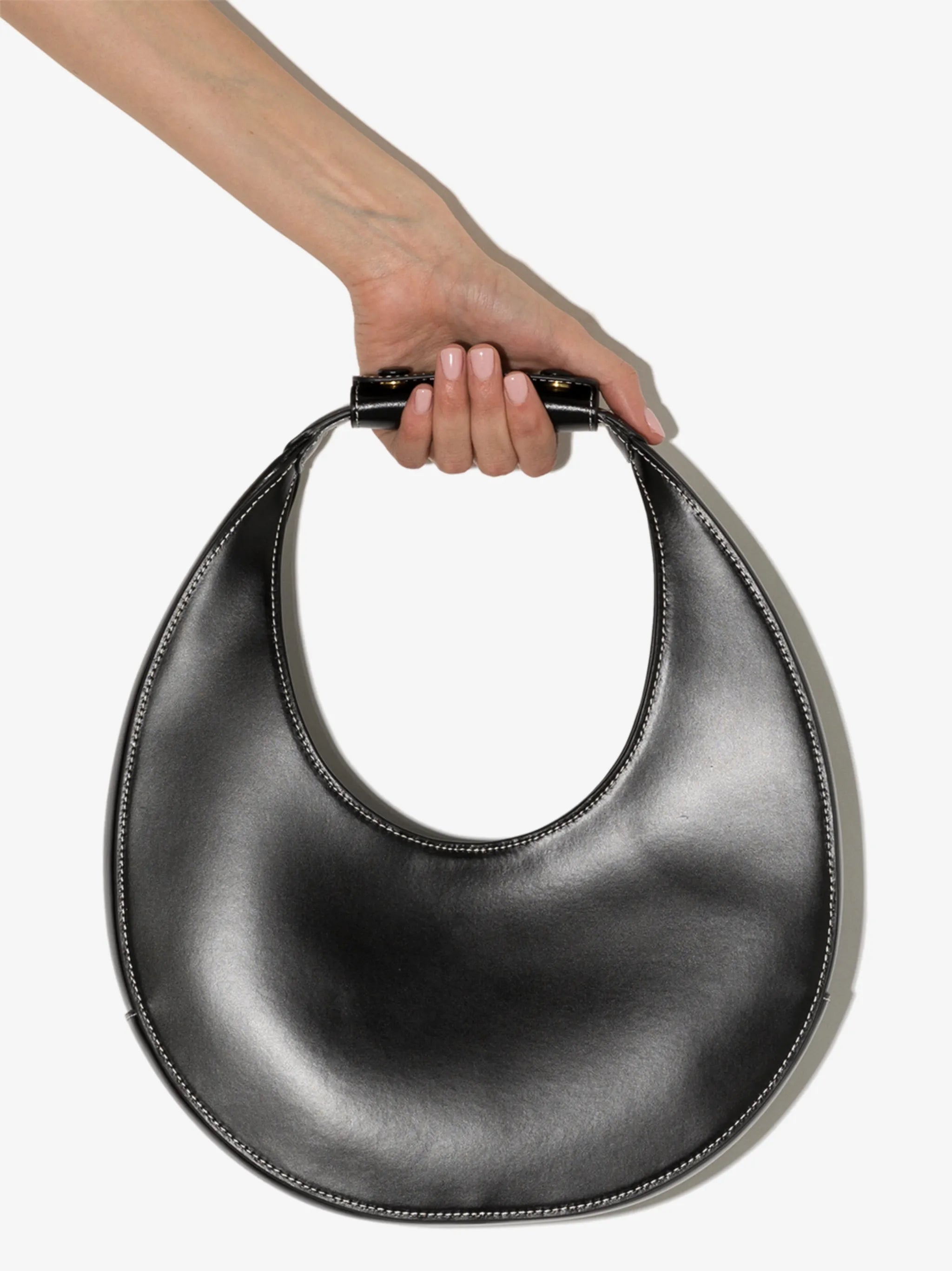 Moon leather tote bag