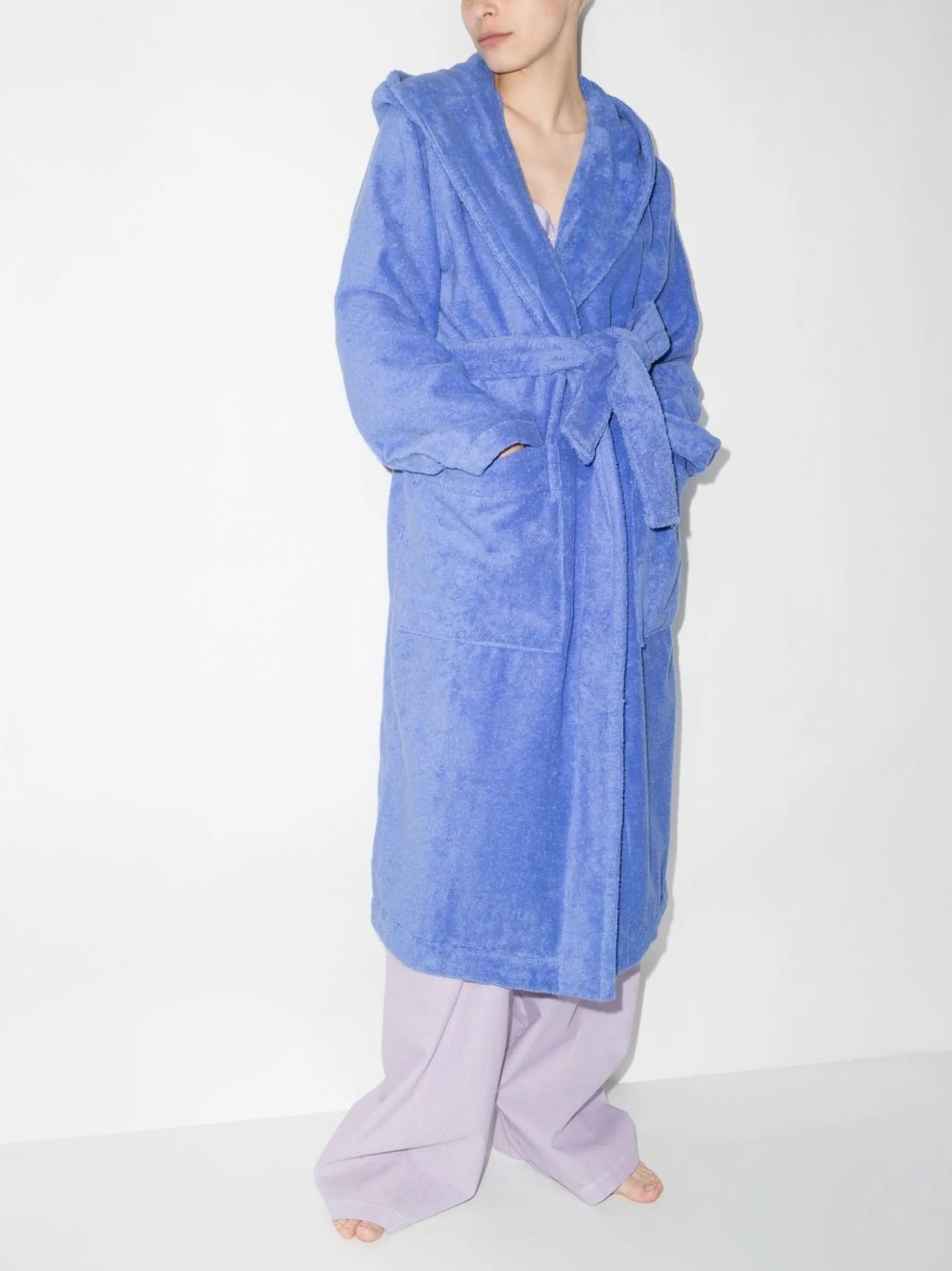 hooded midi robe