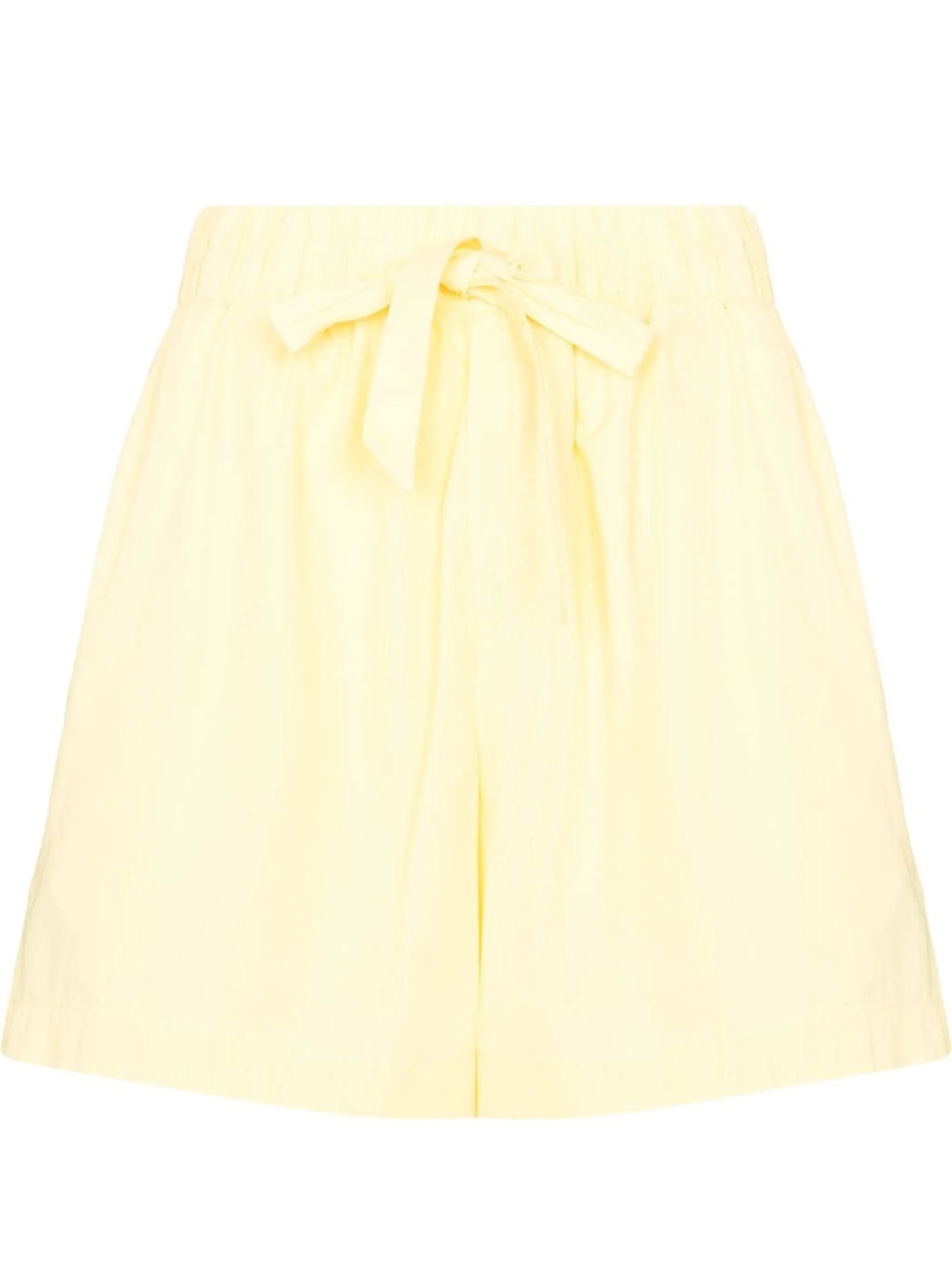 poplin drawsting-waist pajama shorts
