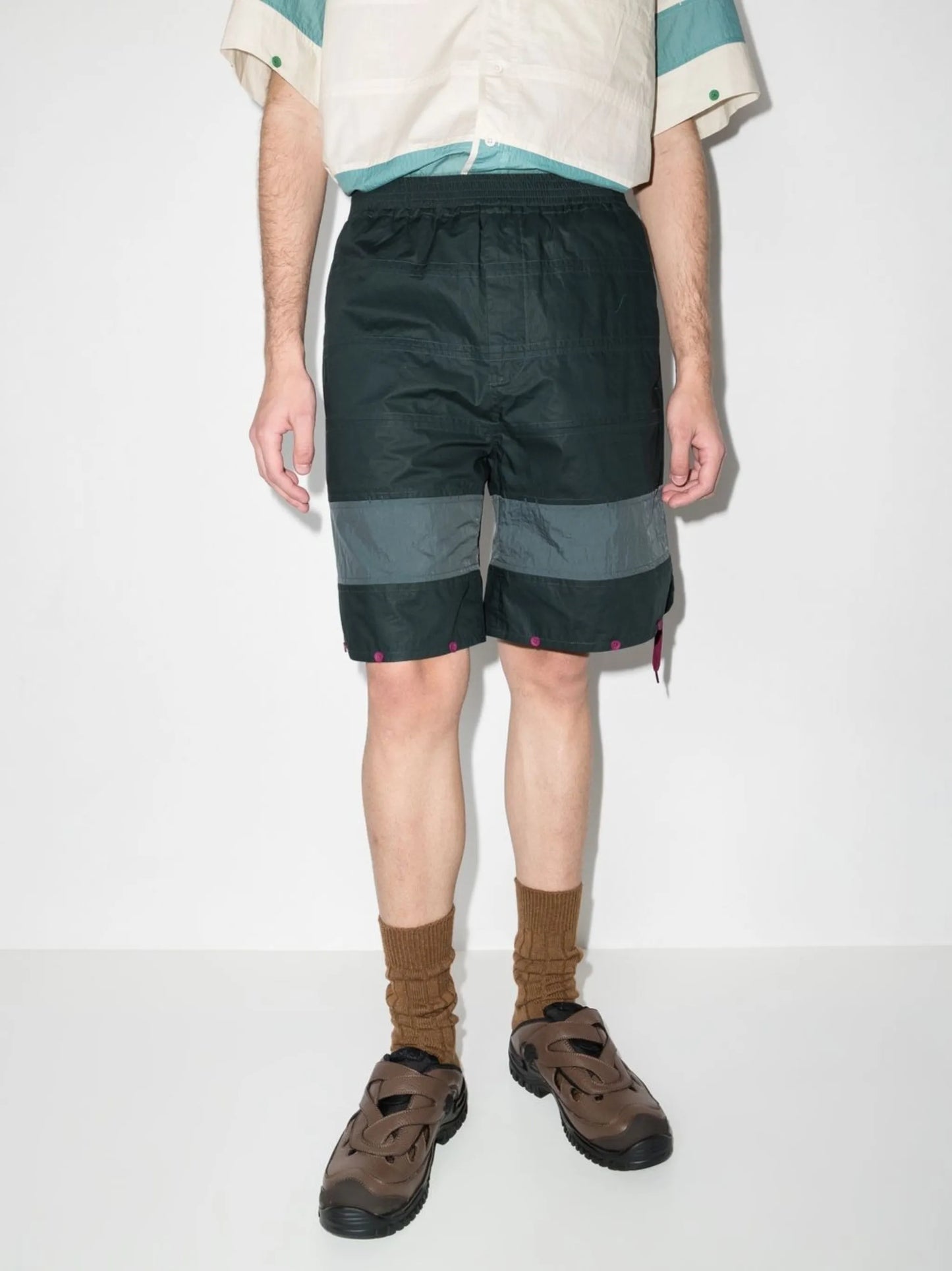 panelled bermuda shorts